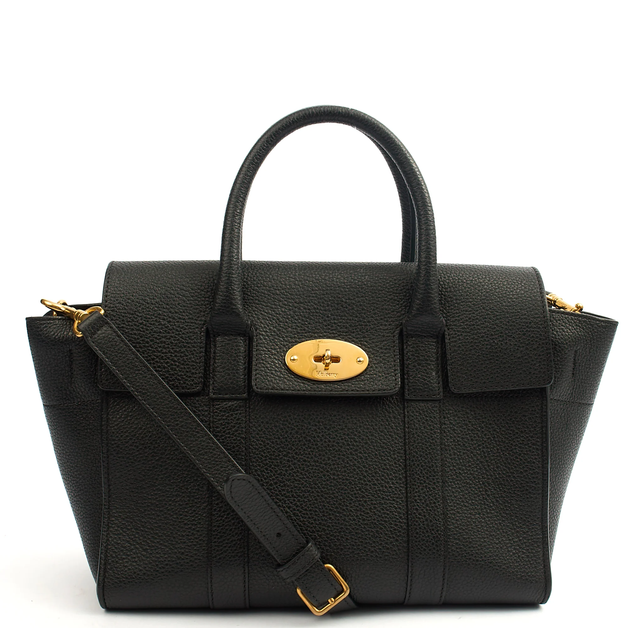 Picture of Mulberry Cross Body Bayswater with Strap in Black, Leather