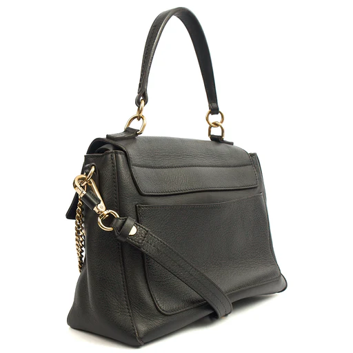 Picture of Chloe Top Handle Faye - Medium in Black, Calfskin Leather