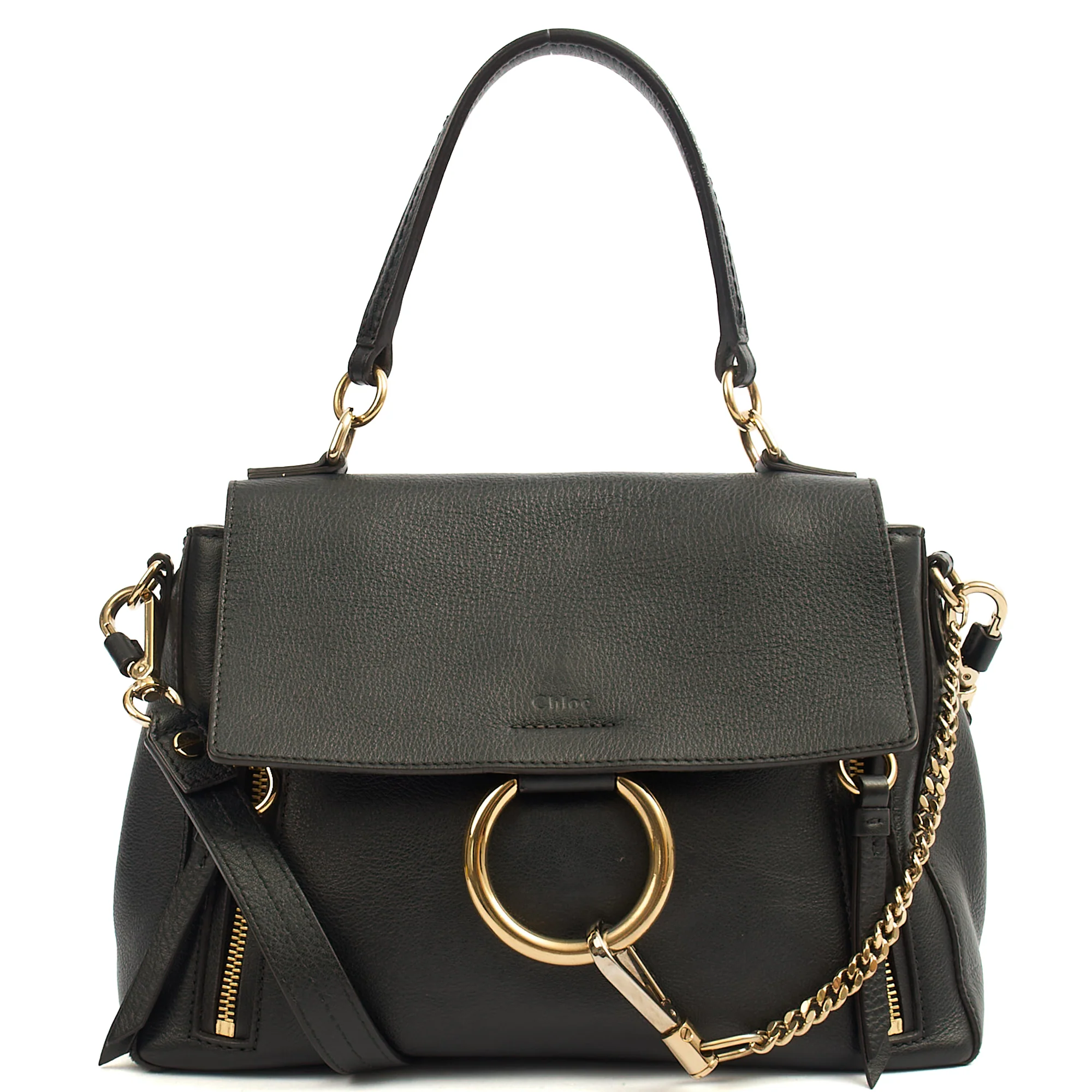 Picture of Chloe Top Handle Faye - Medium in Black, Calfskin Leather