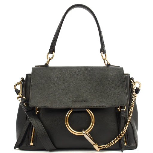 Picture of Chloe Top Handle Faye - Medium in Black, Calfskin Leather