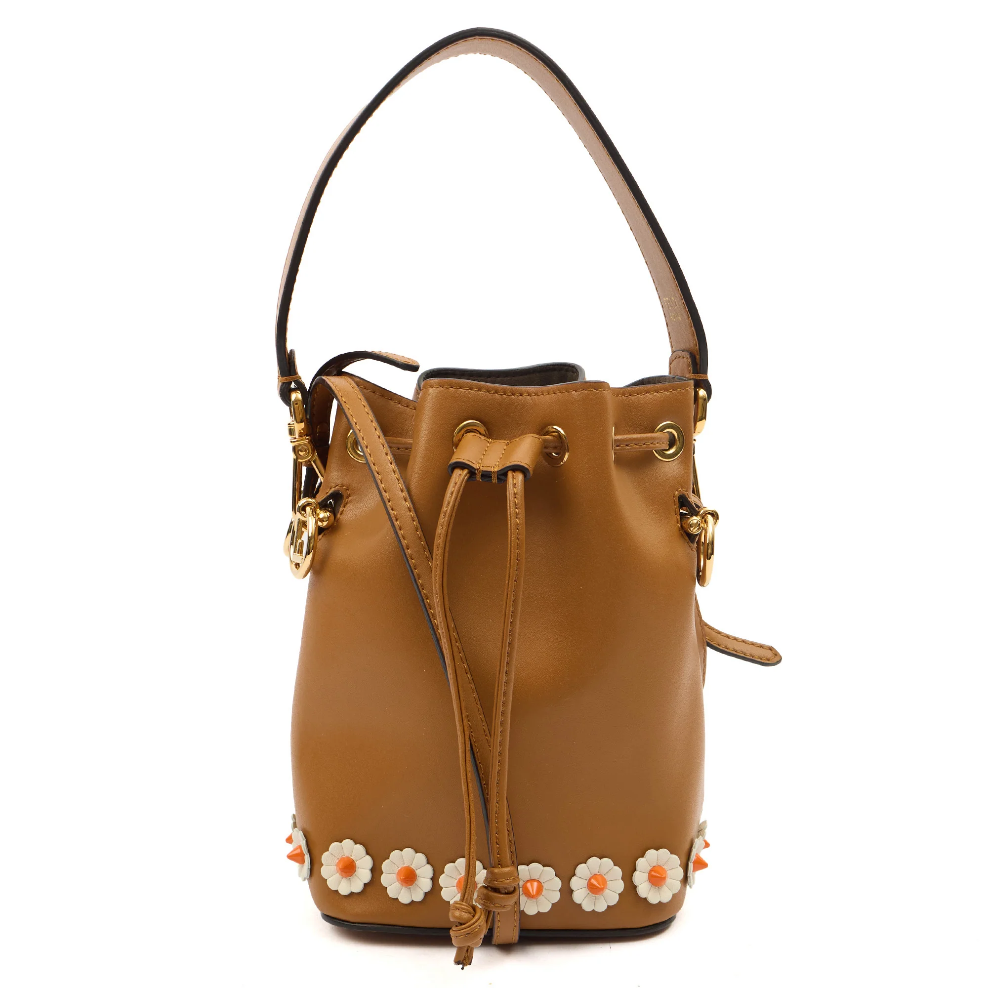 Picture of Fendi Bucket Bag Mon Tresor - Mini in Brown, Leather