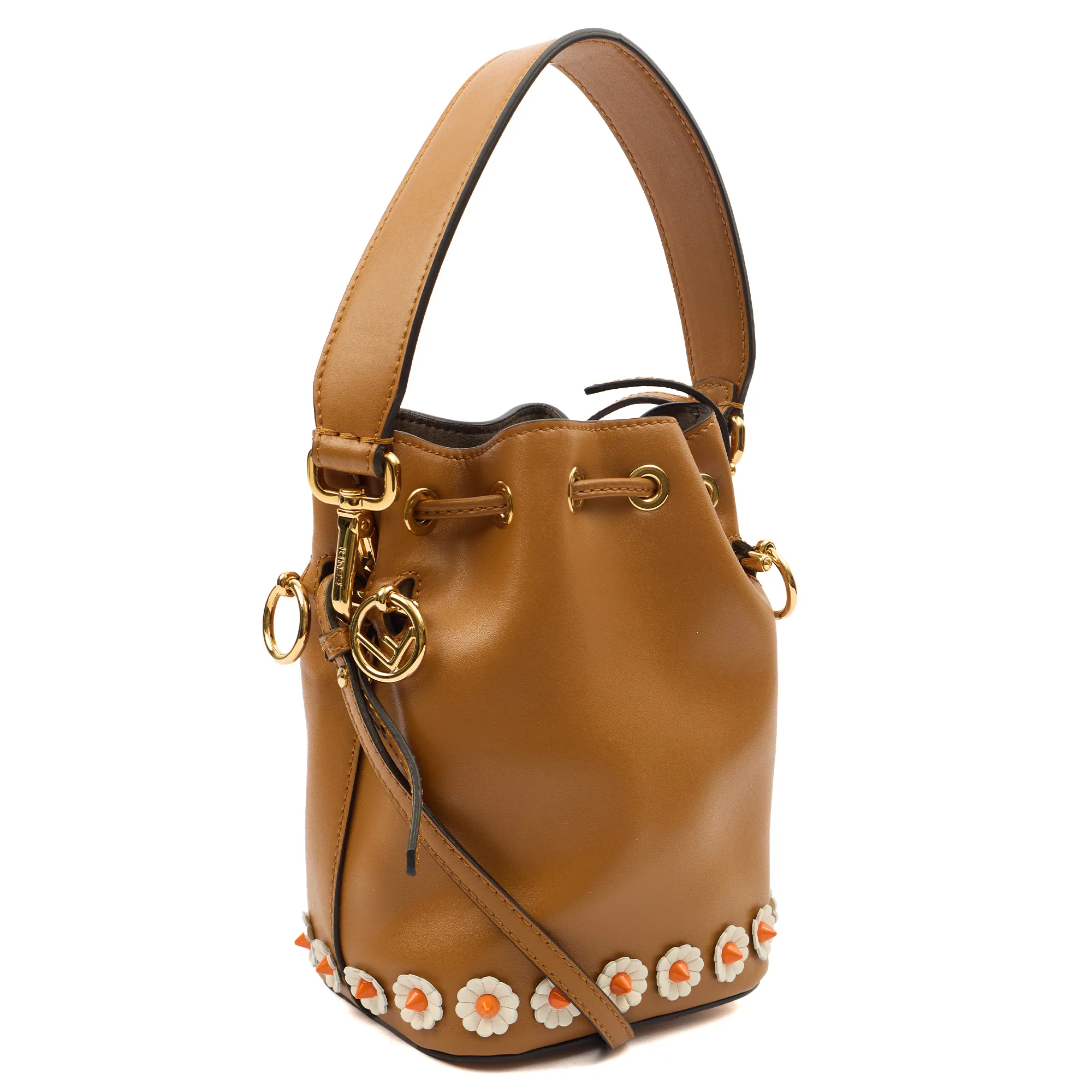Picture of Fendi Bucket Bag Mon Tresor - Mini in Brown, Leather