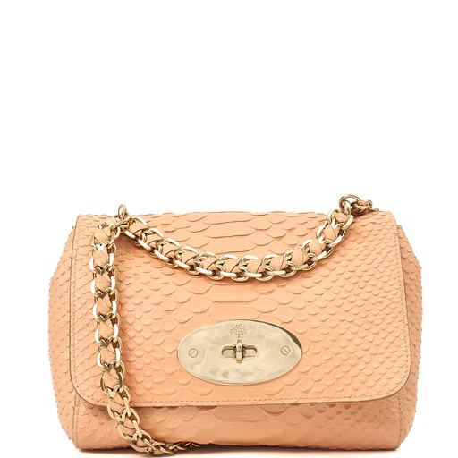 Picture of Mulberry Shoulder Bag Cecily  in Coral Orange, Exotic Effect Leather