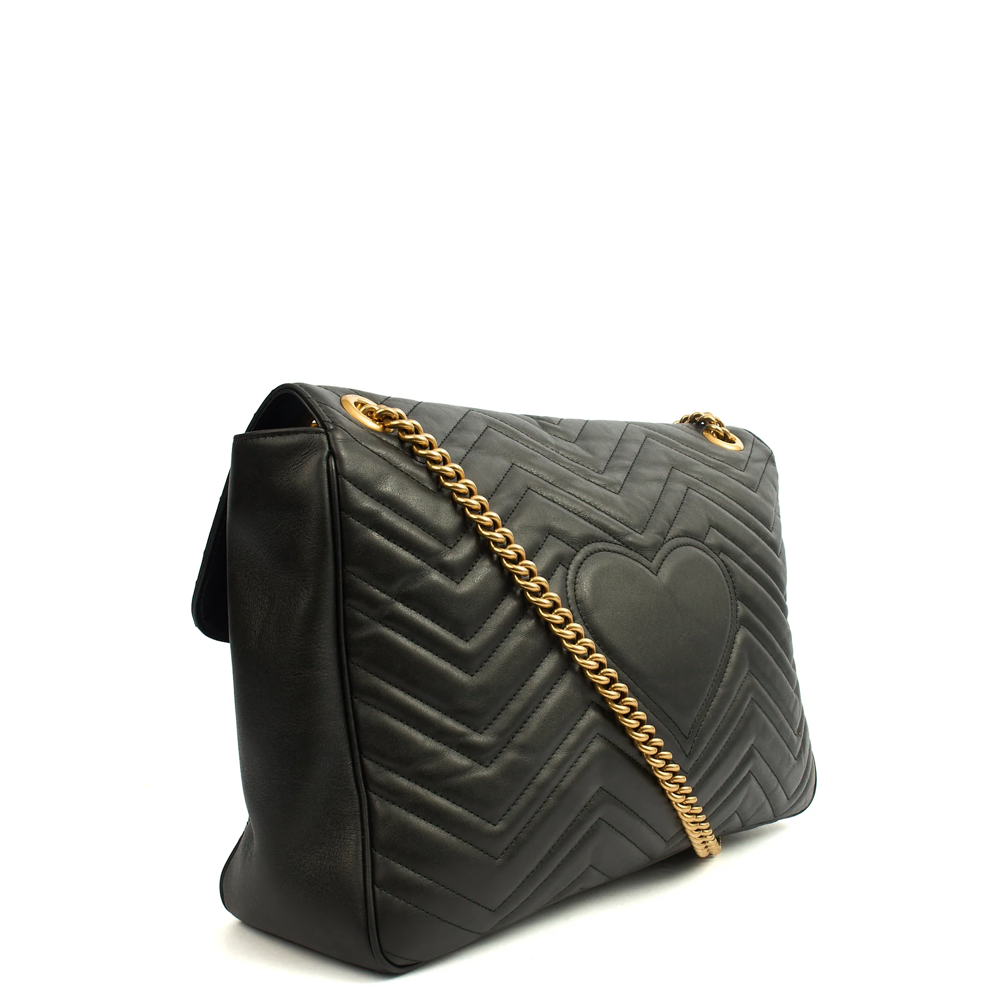 Picture of Gucci Shoulder Bag Marmont Shoulder Flap - Large in Black, Leather