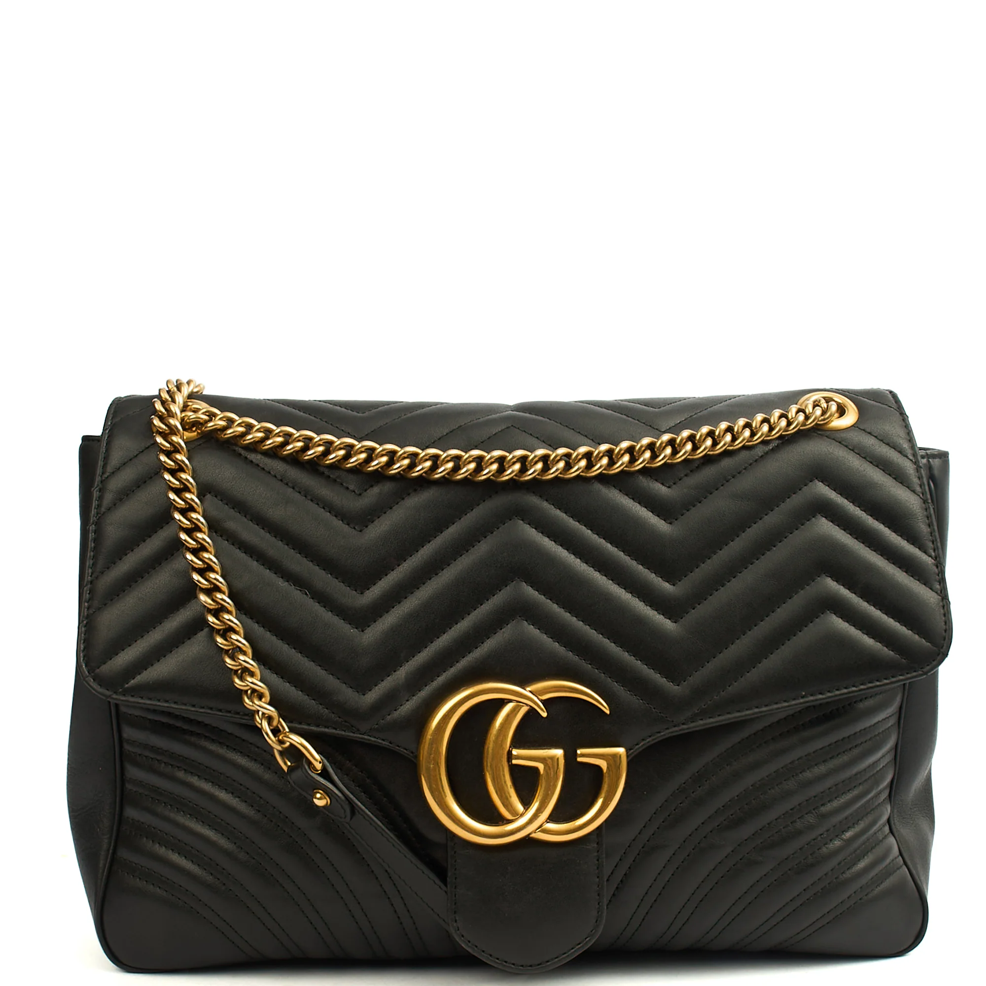 Picture of Gucci Shoulder Bag Marmont Shoulder Flap - Large in Black, Leather
