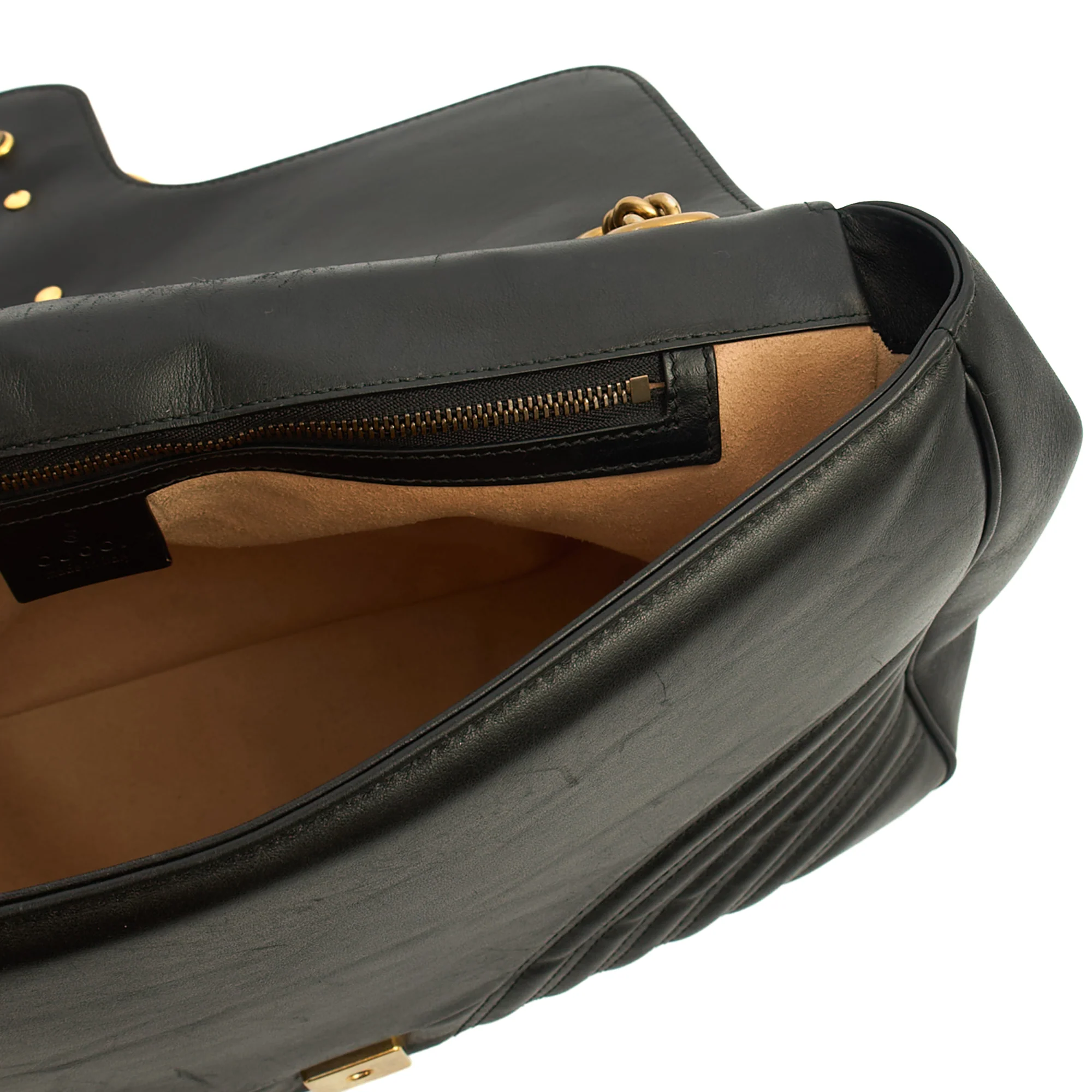 Picture of Gucci Shoulder Bag Marmont Shoulder Flap - Large in Black, Leather