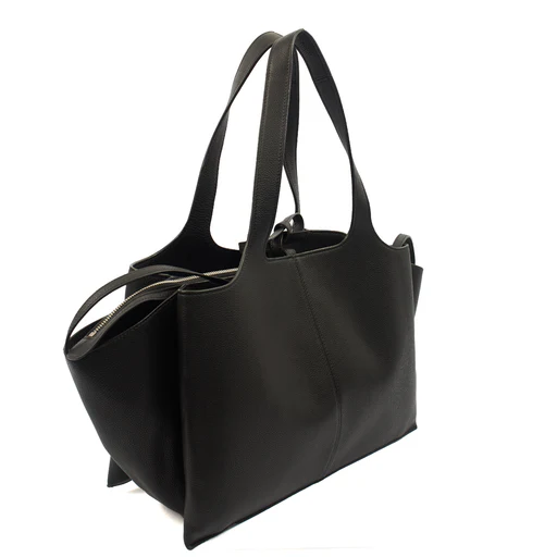 Picture of Celine Top Handle Trifold in Black, Leather