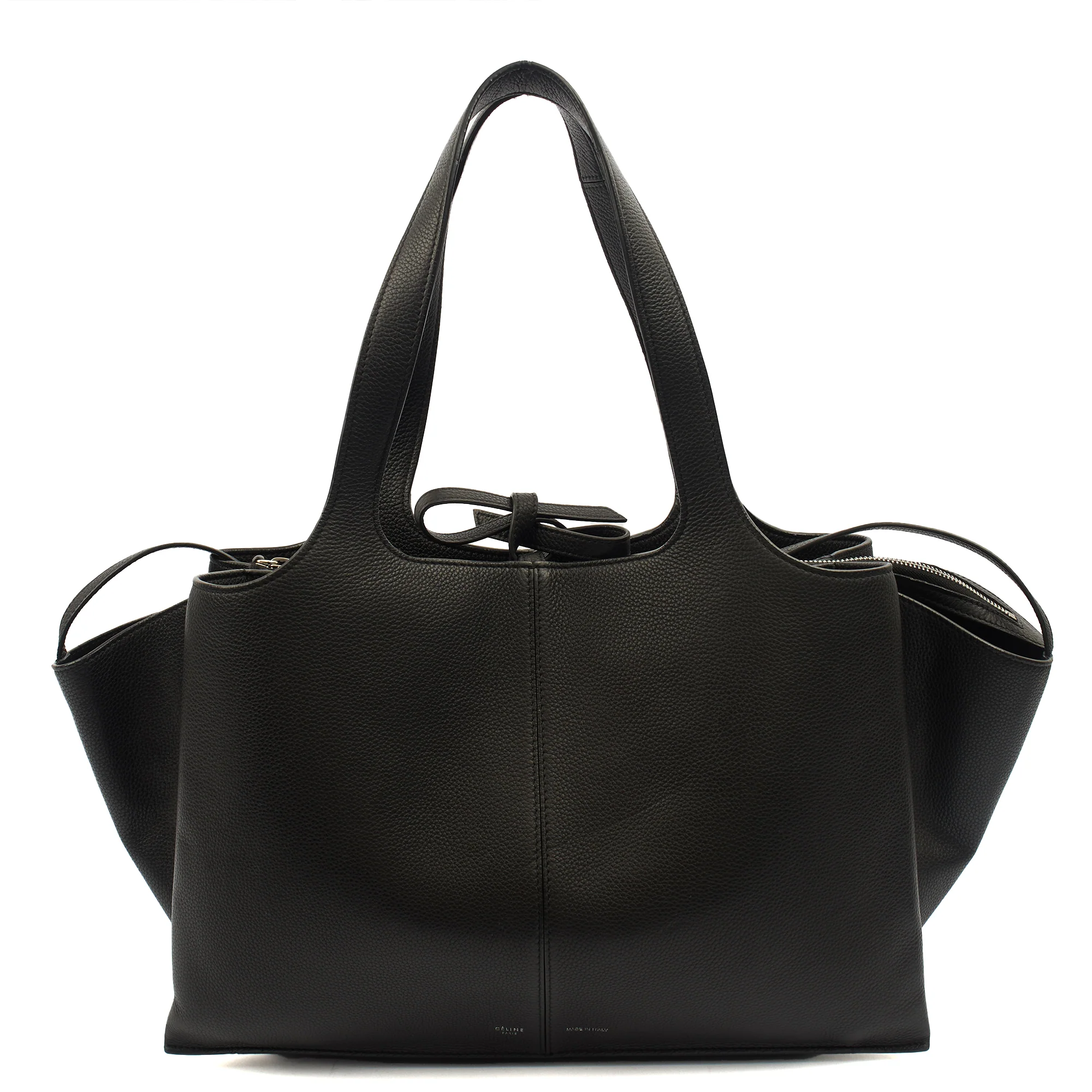 Picture of Celine Top Handle Trifold in Black, Leather