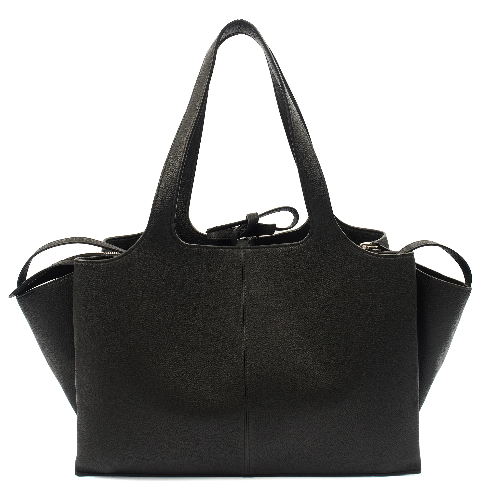 Picture of Celine Top Handle Trifold in Black, Leather