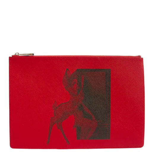 Picture of Givenchy Clutch Zip Pouch in Red, Box Calfskin