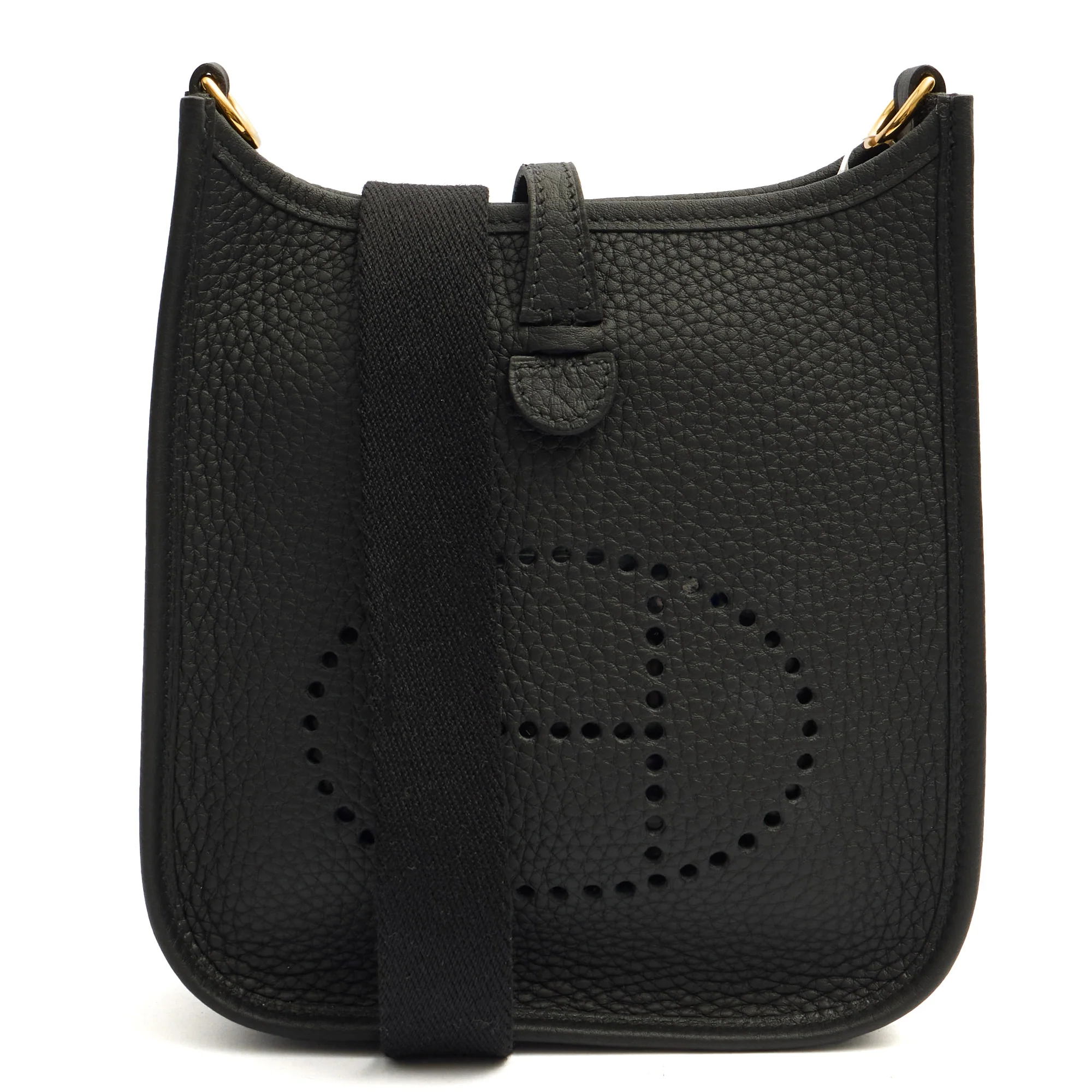 Picture of Hermes Cross Body Evelyne 16 in Black, Clemence Leather