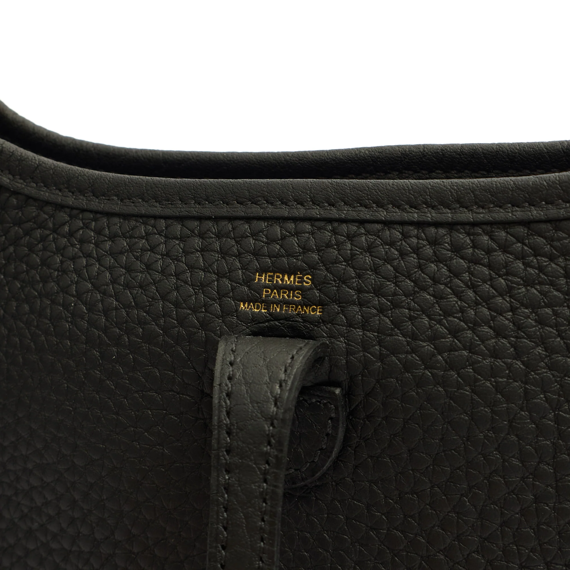 Picture of Hermes Cross Body Evelyne 16 in Black, Clemence Leather
