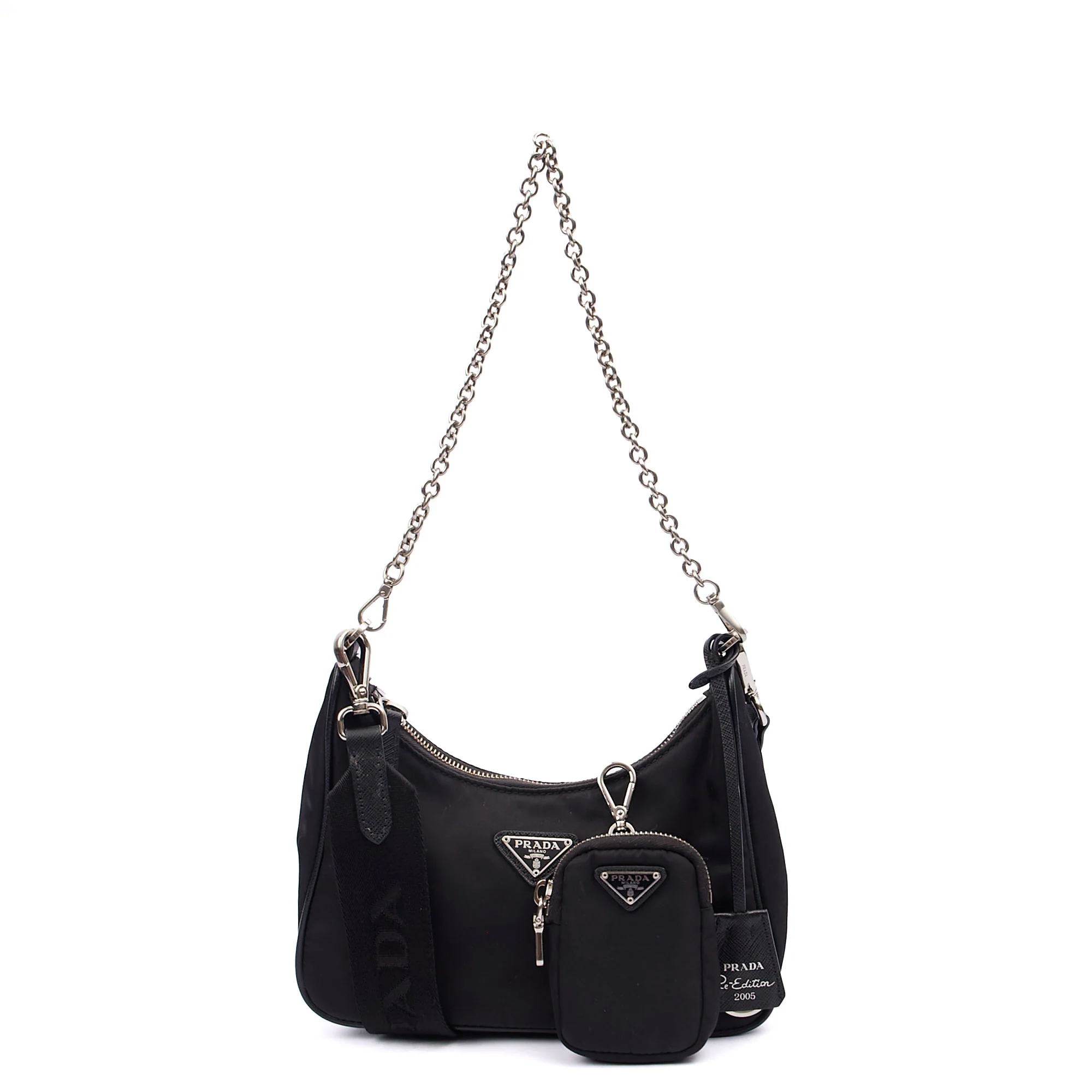 Picture of Prada Cross Body Re-Edition 2005 Re-Nylon Bag in Black, Nylon