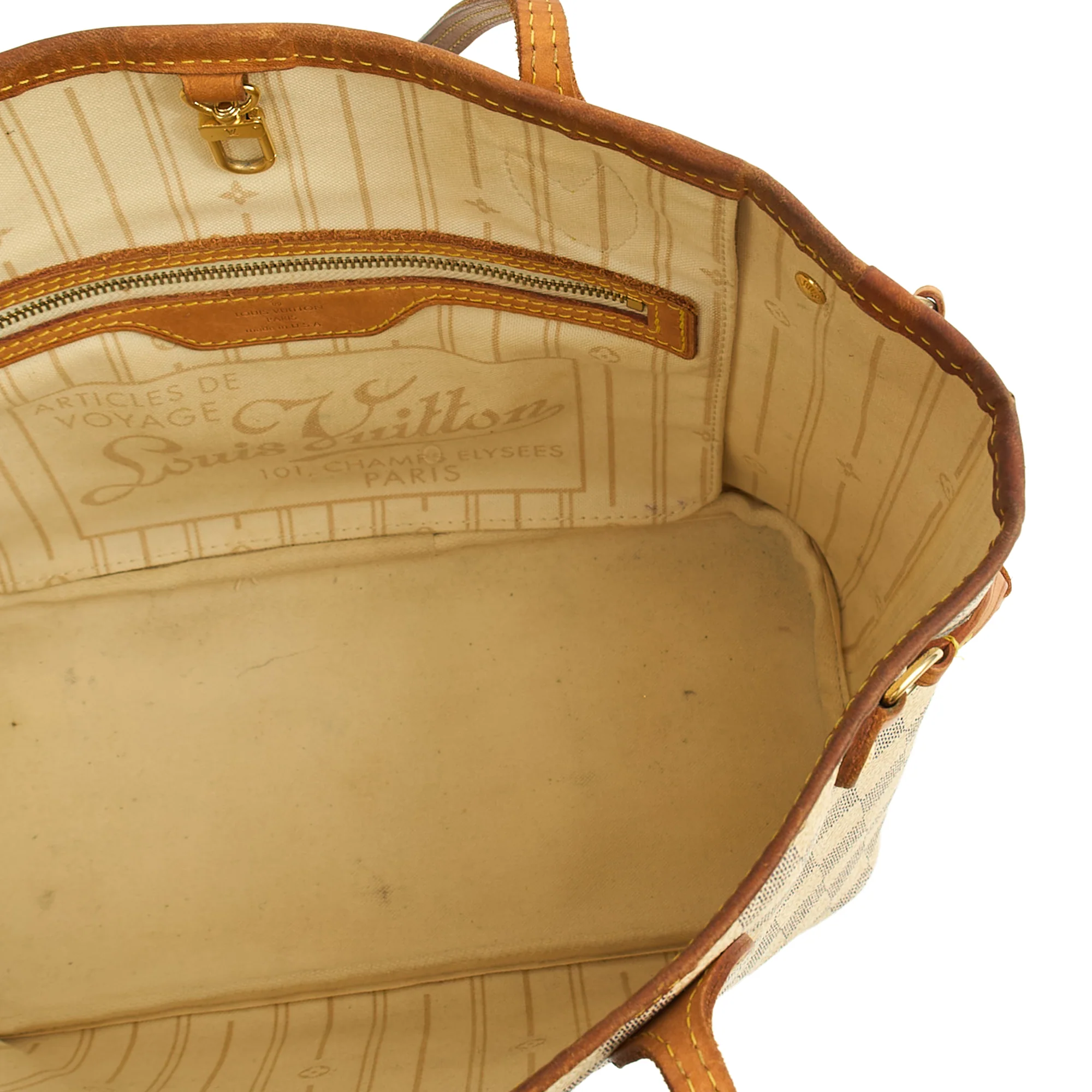 Picture of Louis Vuitton Tote Neverfull PM in Damier Azur, Canvas