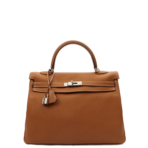 Picture of Hermes Top Handle Kelly 35 in Gold, Togo Leather