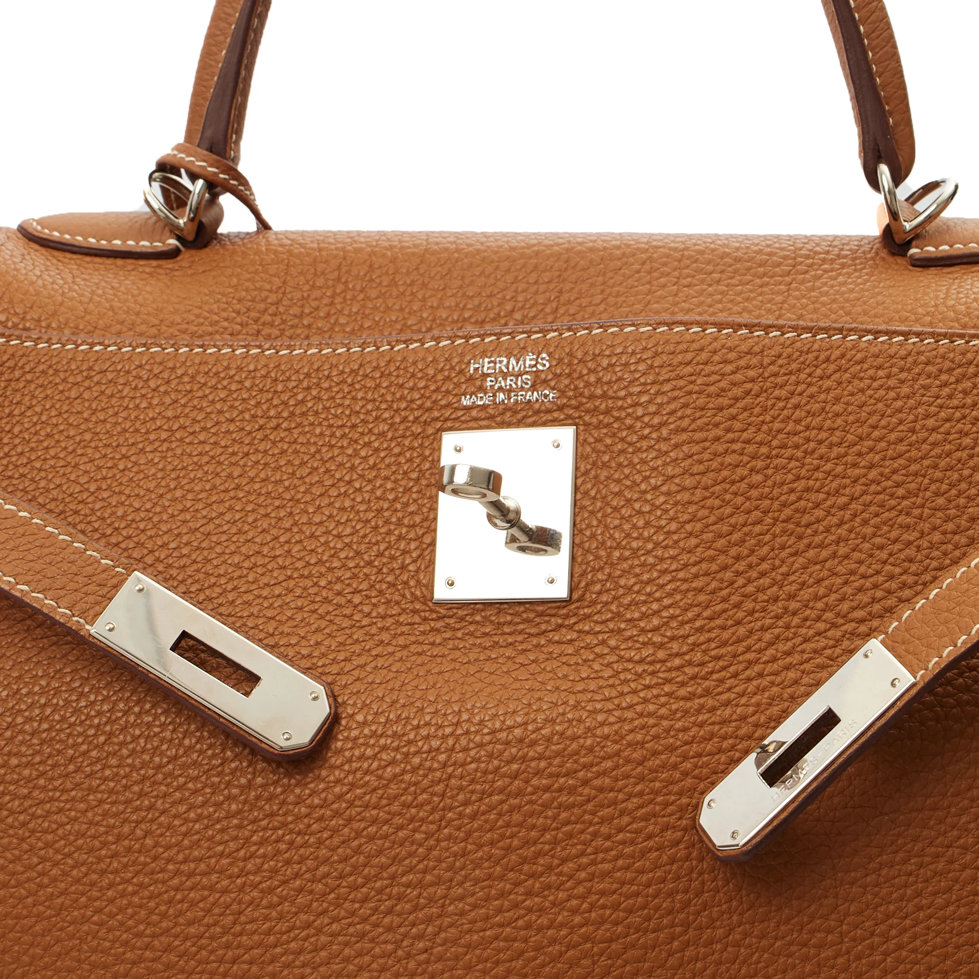 Picture of Hermes Top Handle Kelly 35 in Gold, Togo Leather