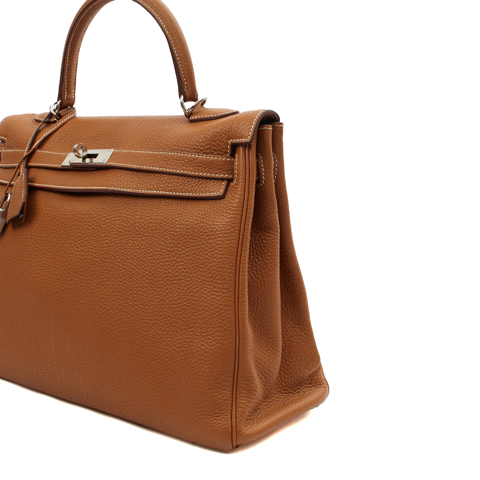 Picture of Hermes Top Handle Kelly 35 in Gold, Togo Leather