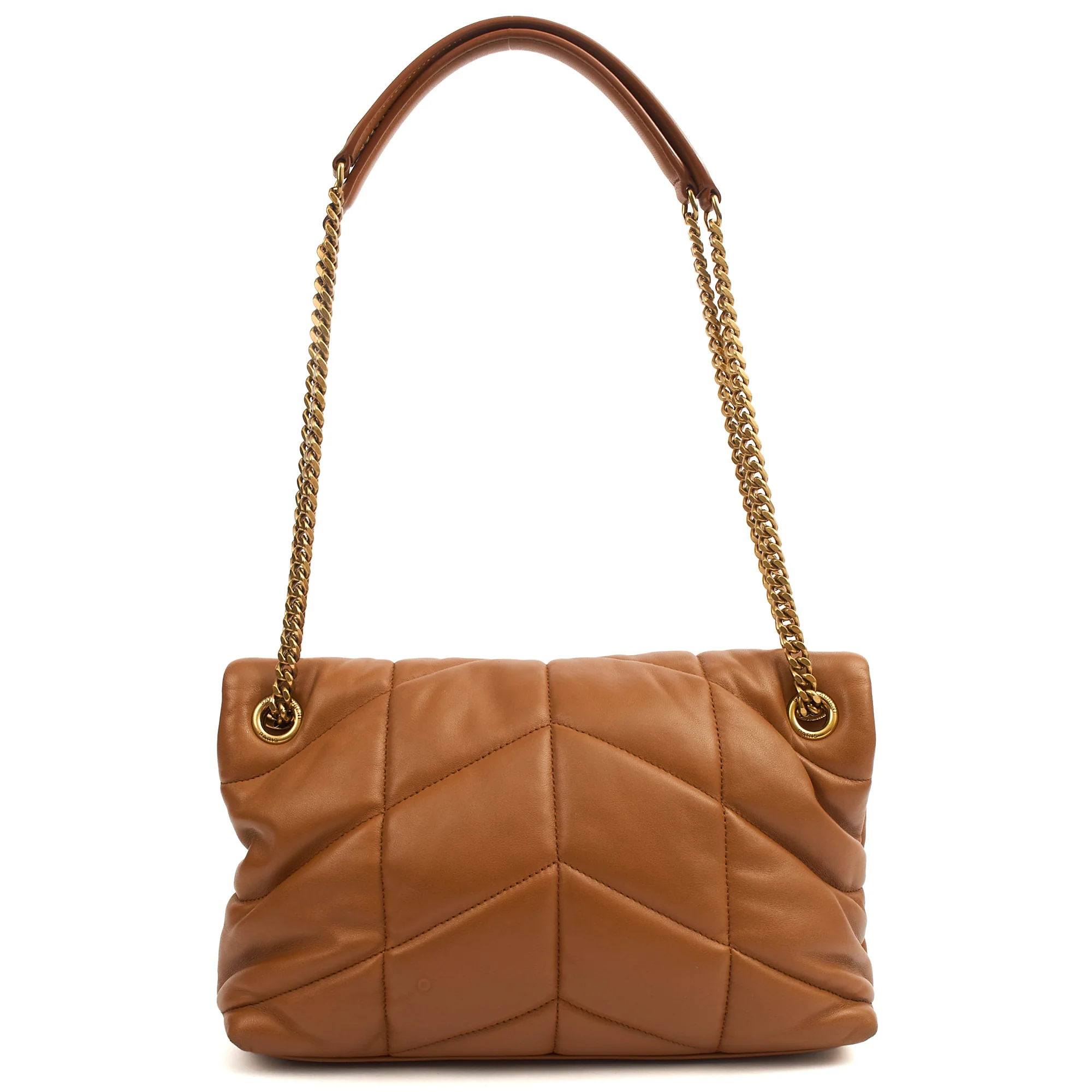 Picture of Saint Laurent Shoulder Bag Puffer - Medium in Brown, Leather