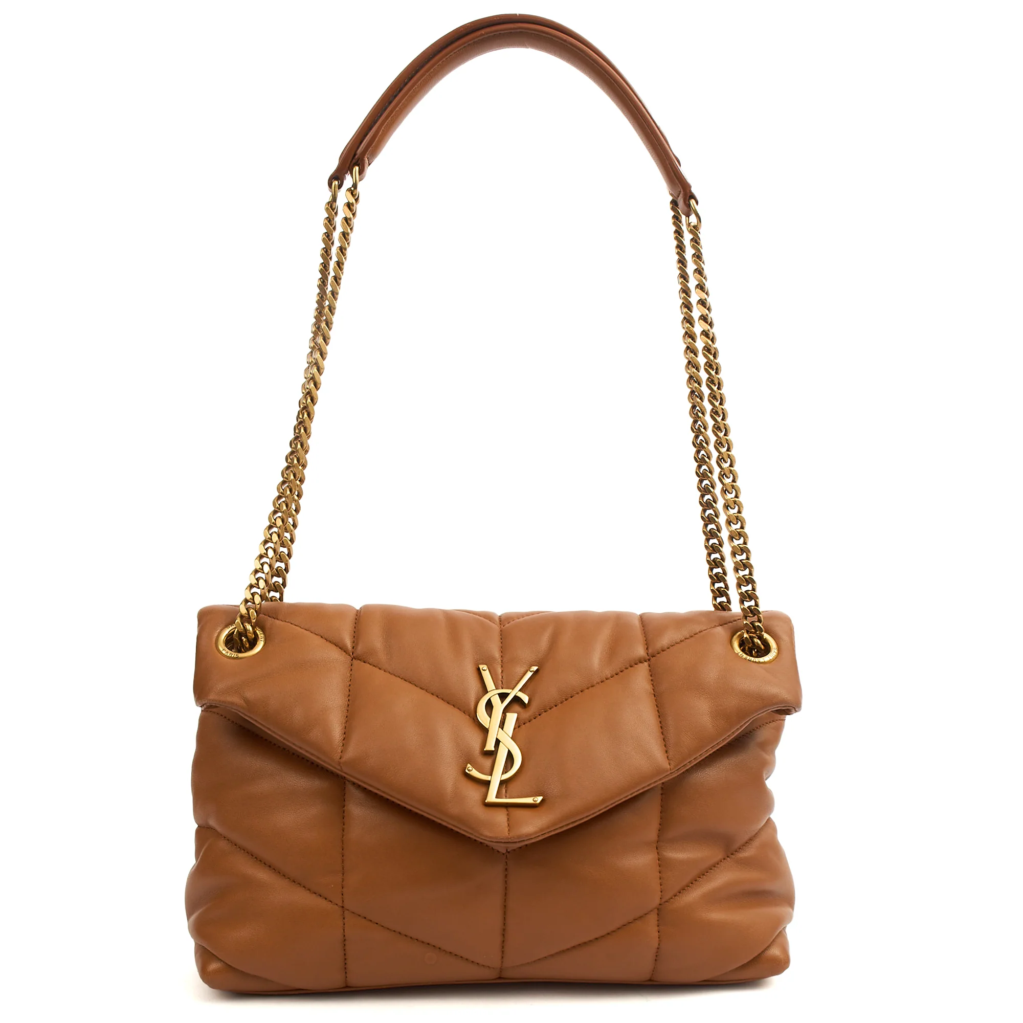 Picture of Saint Laurent Shoulder Bag Puffer - Medium in Brown, Leather