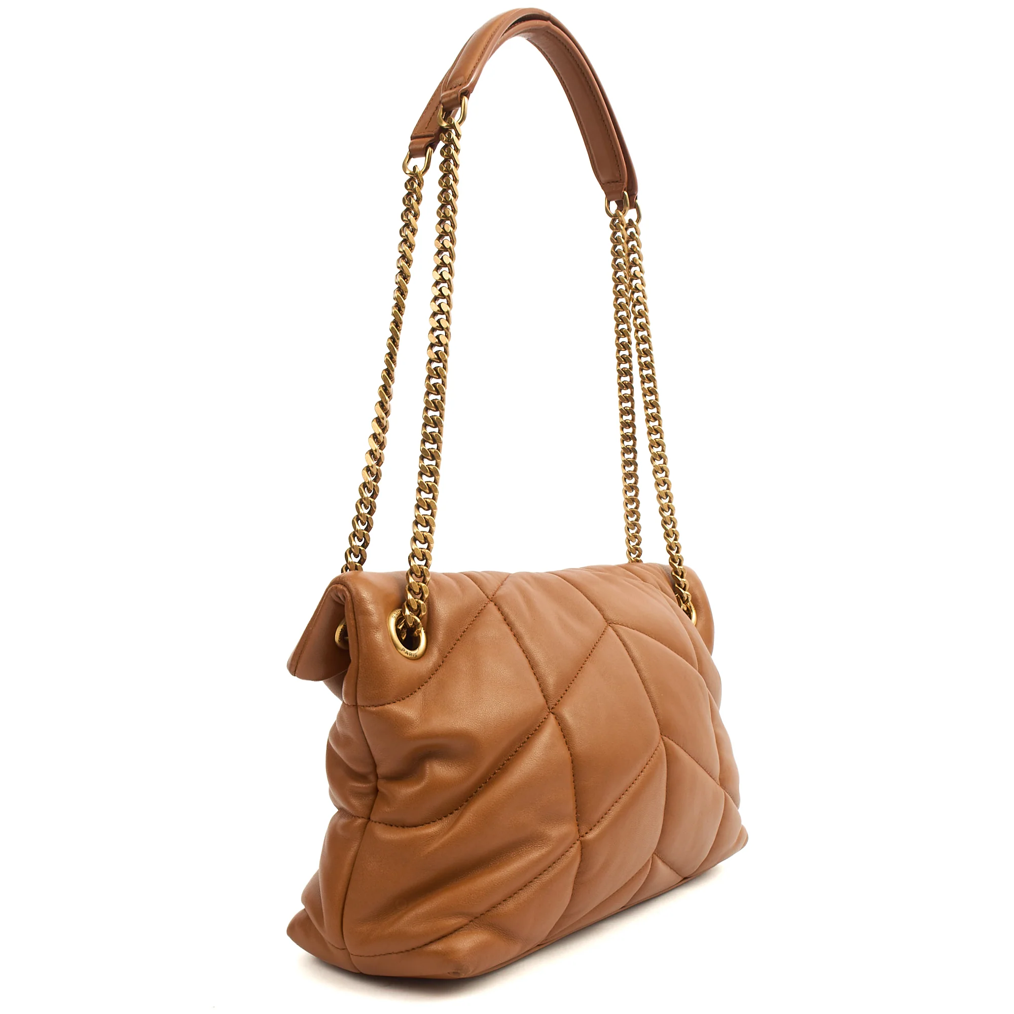 Picture of Saint Laurent Shoulder Bag Puffer - Medium in Brown, Leather