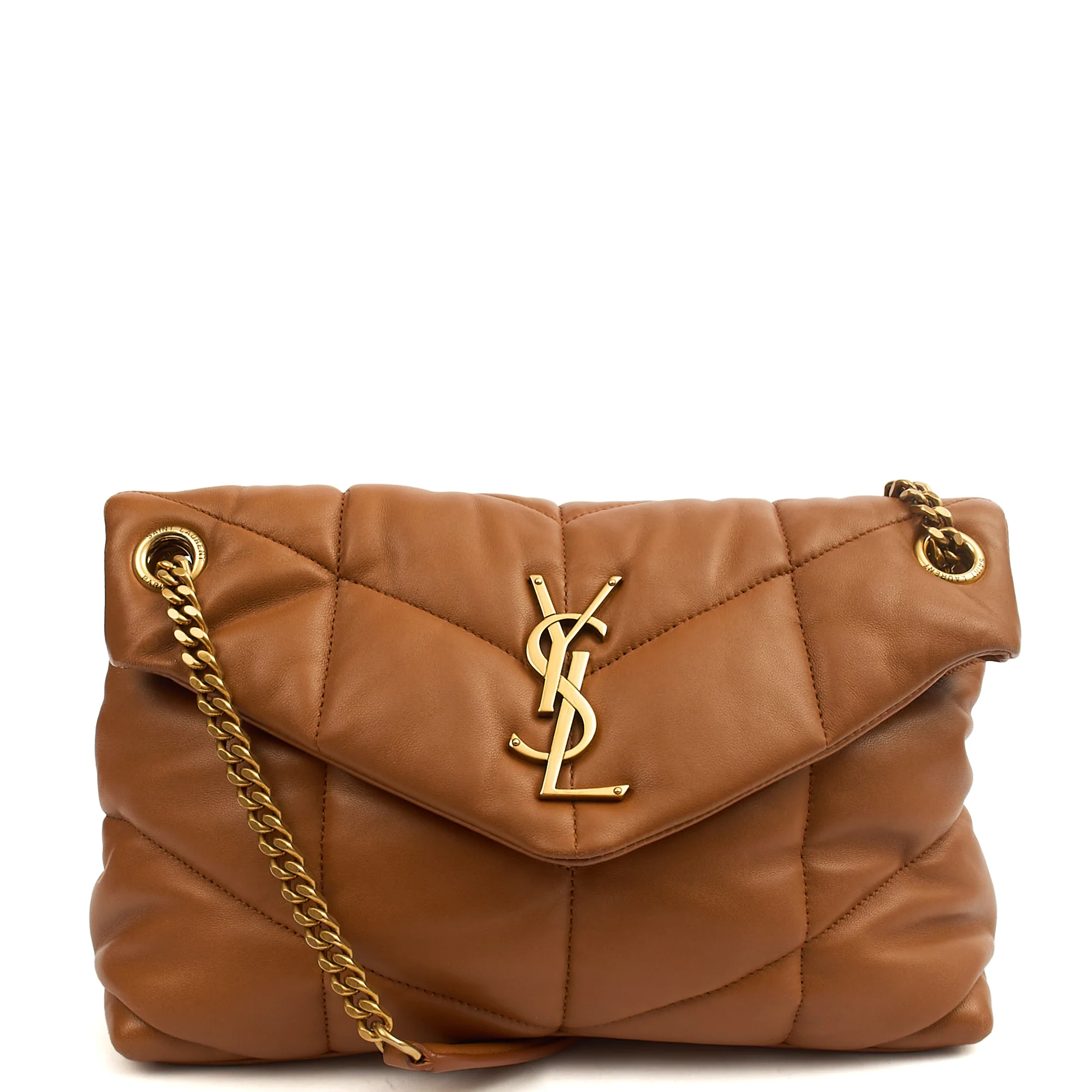 Picture of Saint Laurent Shoulder Bag Puffer - Medium in Brown, Leather