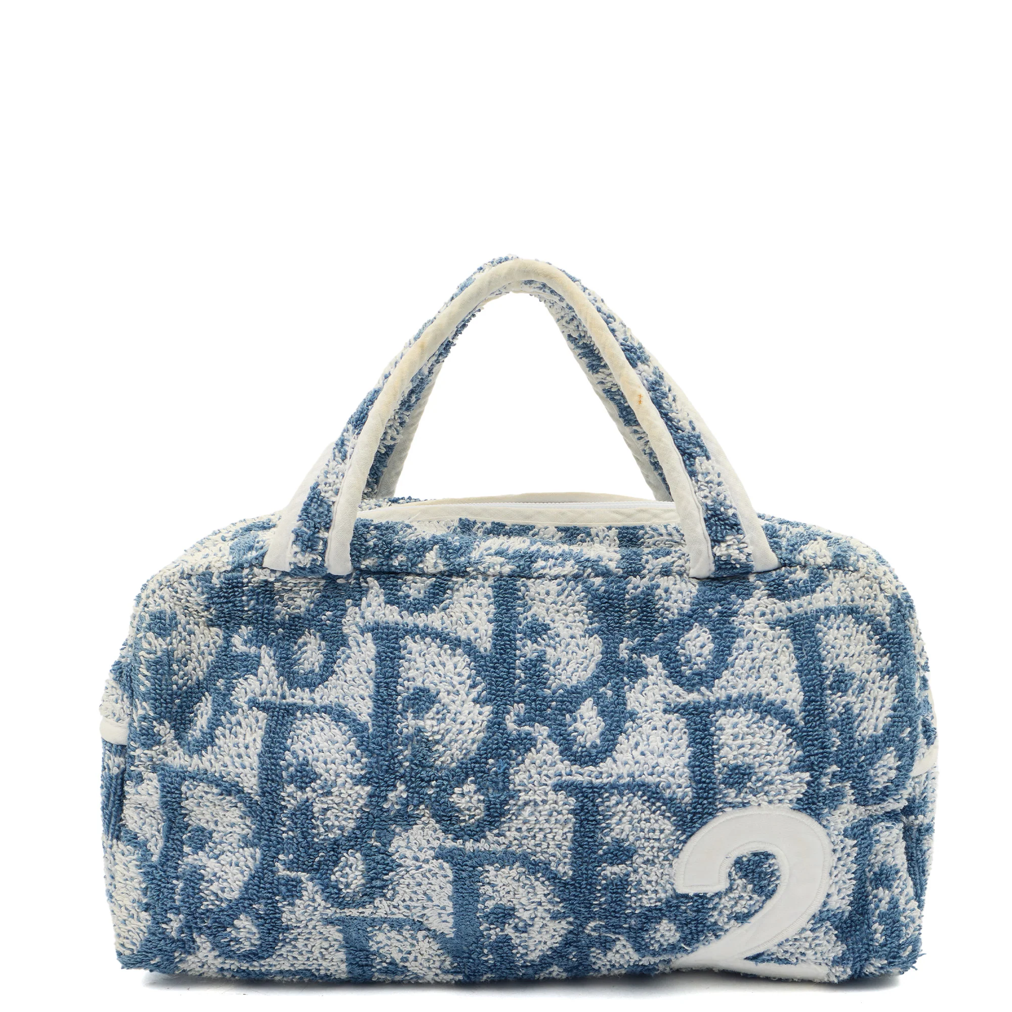 Picture of Christian Dior Top Handle Trotter - Mini in Blue, Fabric