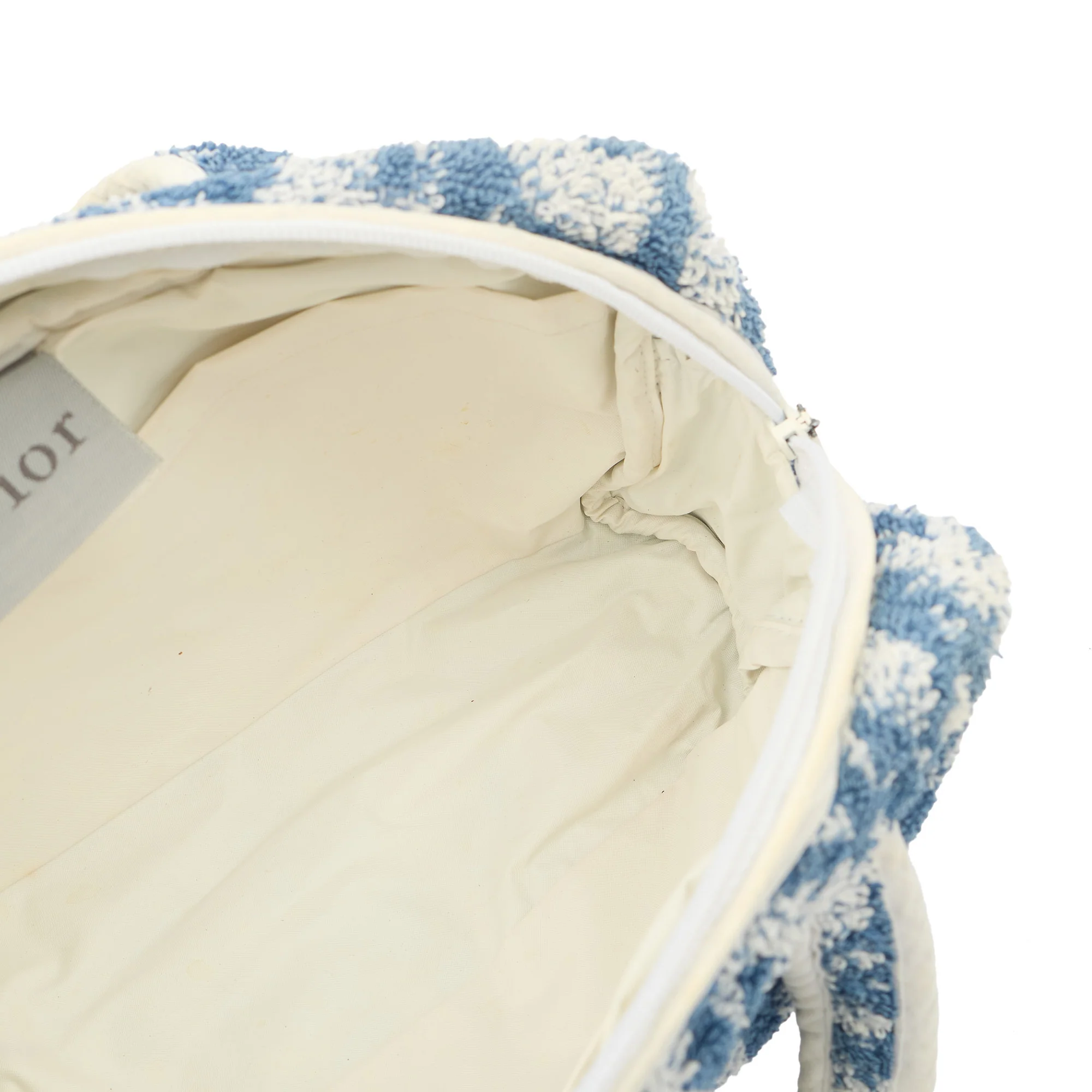 Picture of Christian Dior Top Handle Trotter - Mini in Blue, Fabric