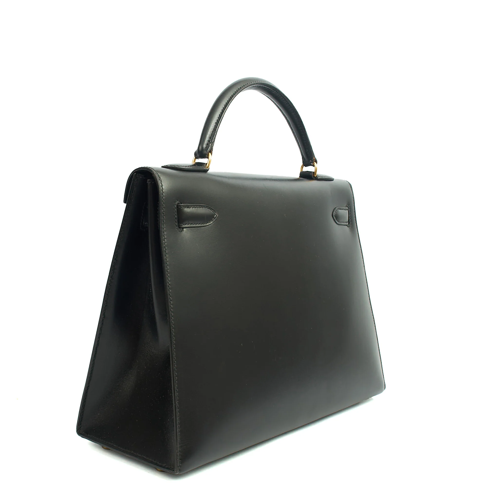 Picture of Hermes Top Handle Kelly 32 in Black, Box Calf Leather