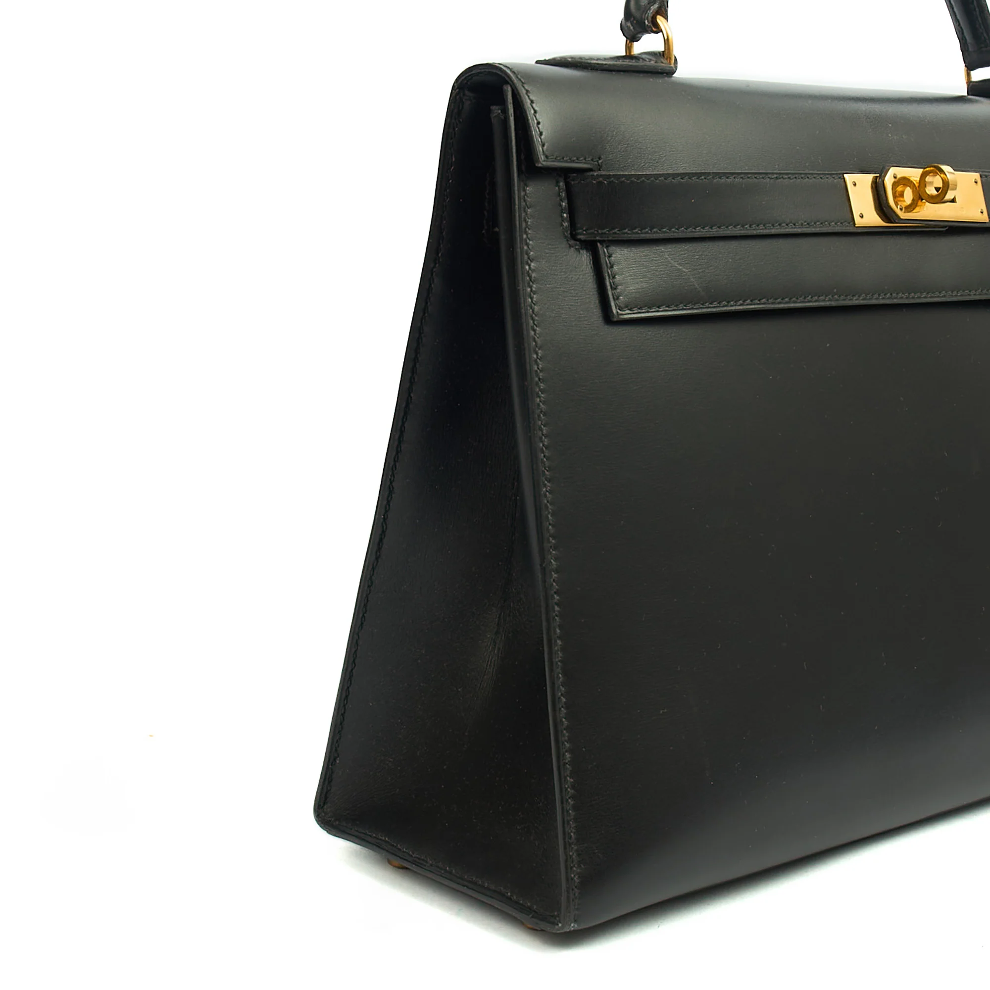 Picture of Hermes Top Handle Kelly 32 in Black, Box Calf Leather