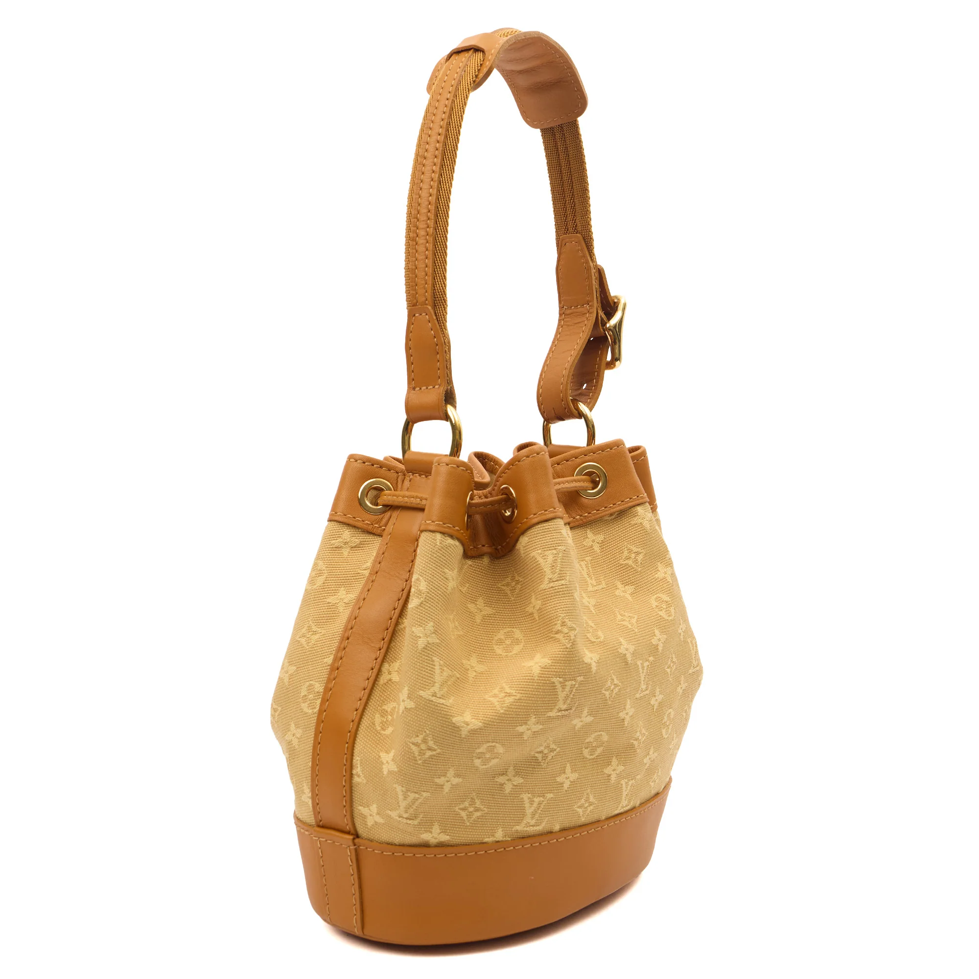 Picture of Louis Vuitton Bucket Bag Mini Lin Noe in Mini Lin Beige, Canvas