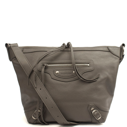 Picture of Balenciaga Cross Body Classic Day Hobo in Grey, Veau (Calfskin)