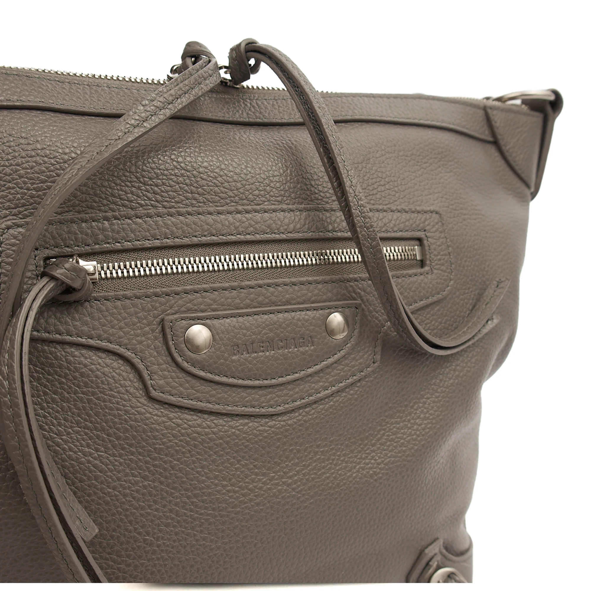 Picture of Balenciaga Cross Body Classic Day Hobo in Grey, Veau (Calfskin)