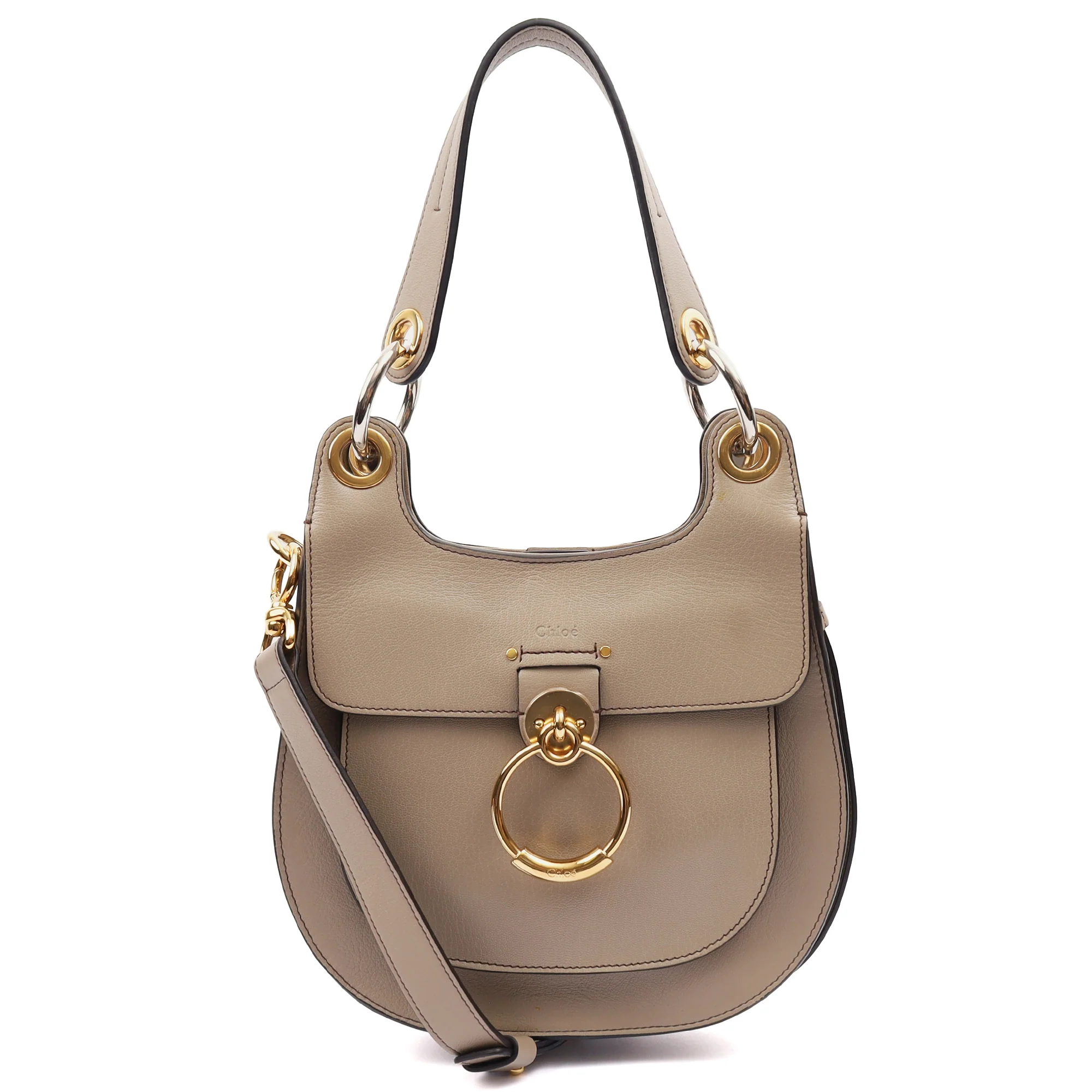 Picture of Chloe Shoulder Bag Tess - Medium in Motty Grey, Leather