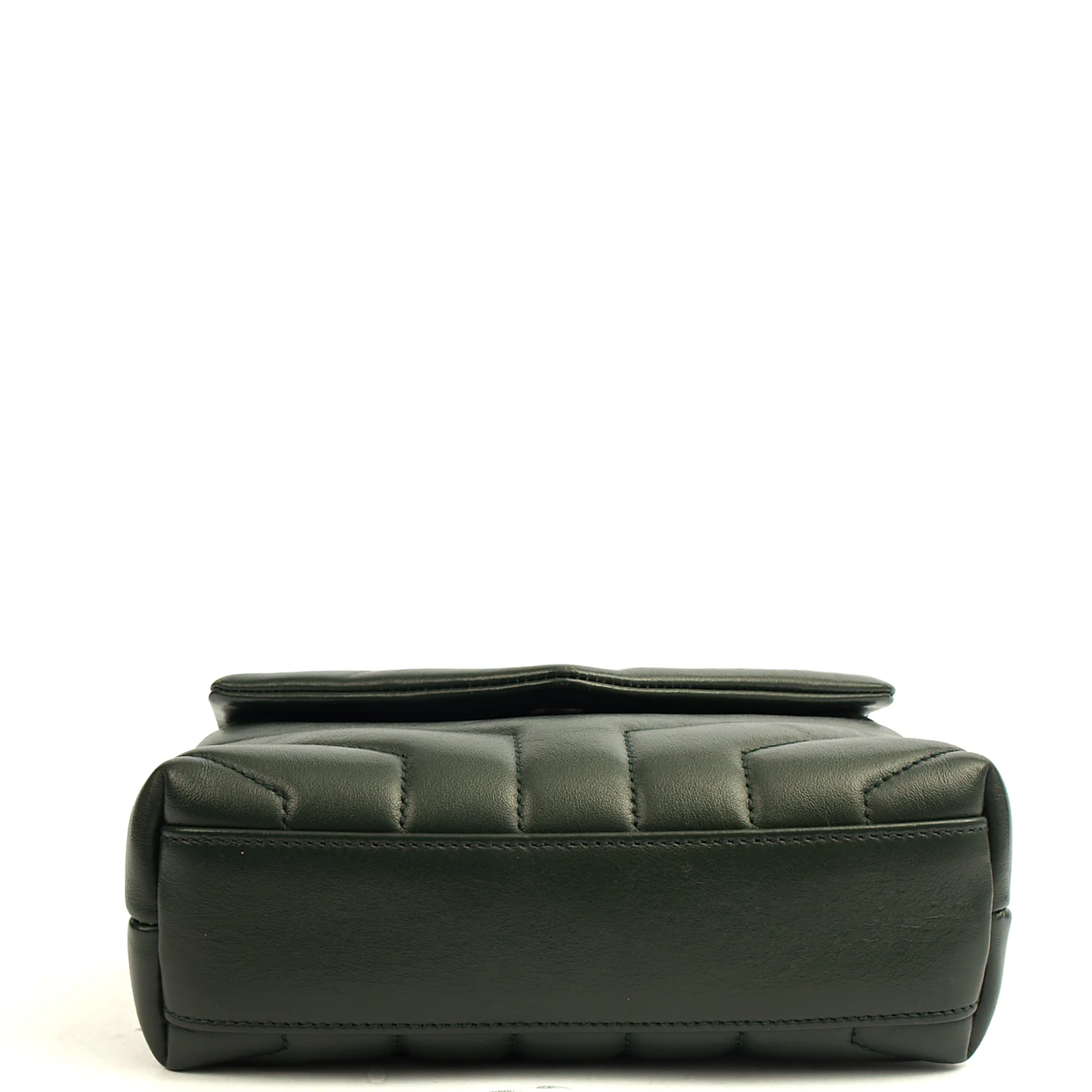 Picture of Saint Laurent Cross Body LouLou - Toy in Dark Green, Calfskin Leather