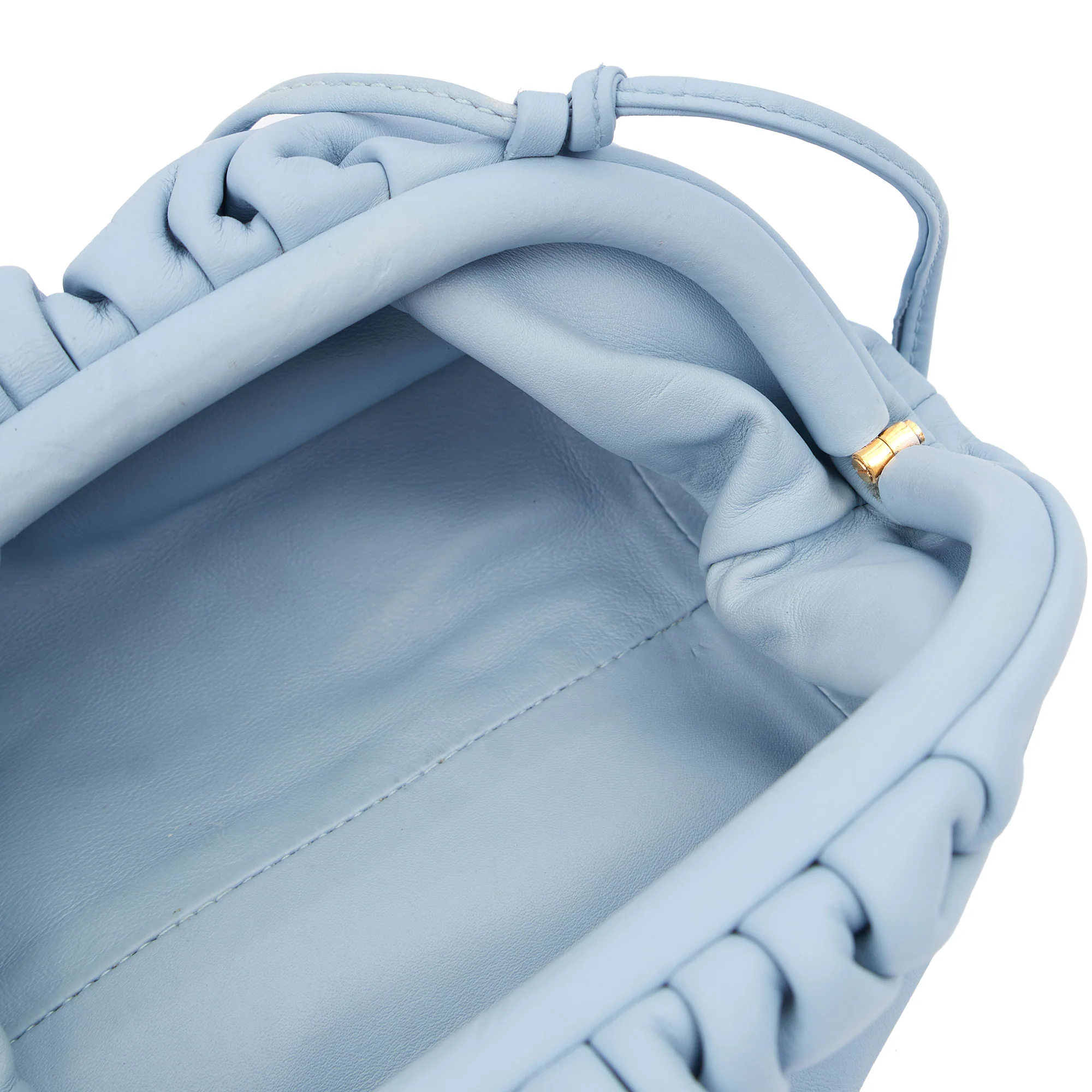 Picture of Bottega Veneta Cross Body The Pouch - Mini in Blue, Leather