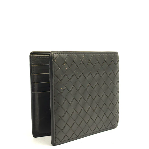 Picture of Bottega Veneta Wallet Bi-Fold Wallet in Black, Intrecciato Nappa