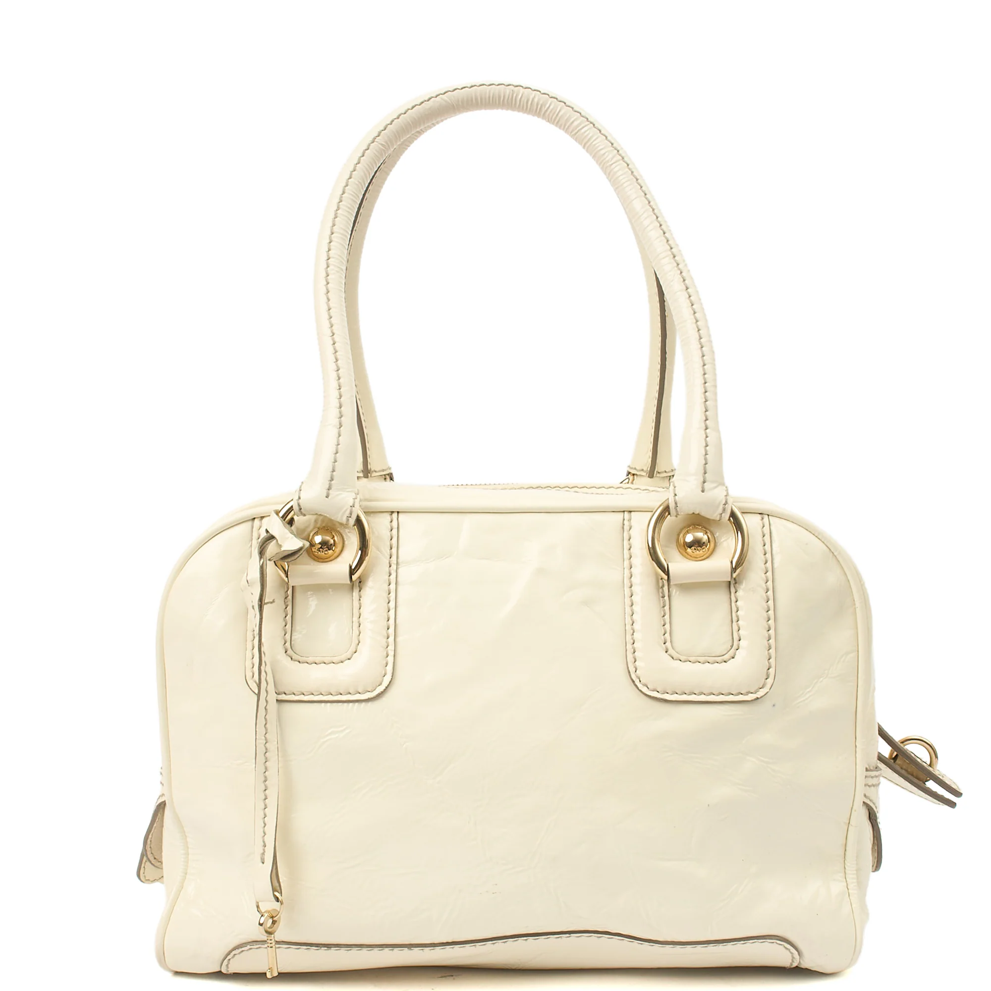 Picture of Dolce & Gabbana Shoulder Bag Tote in White, Patent Leather