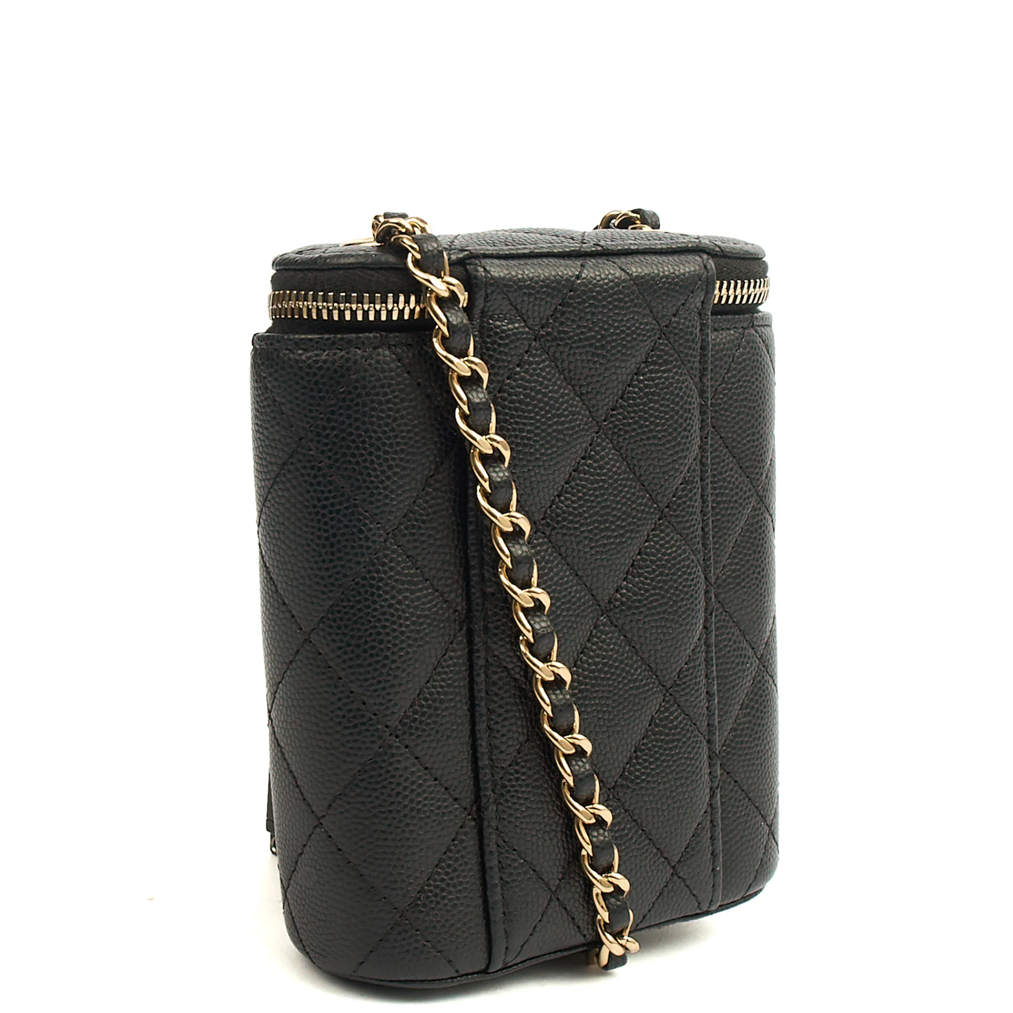 Picture of Chanel Cross Body Vanity Case - Mini in Black, Caviar Leather