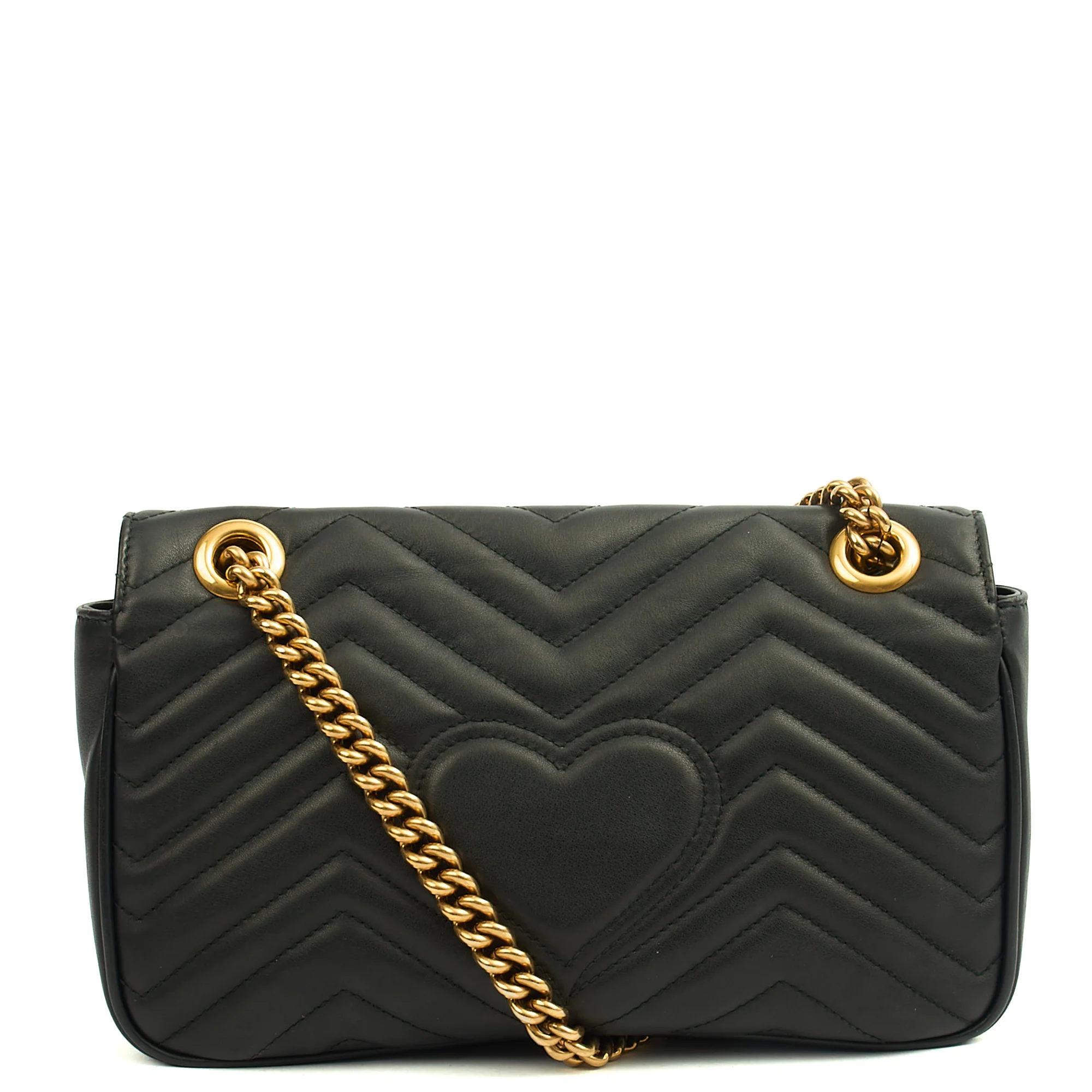 Picture of Gucci Cross Body Marmont Shoulder Flap Bag - Small in Black, Leather