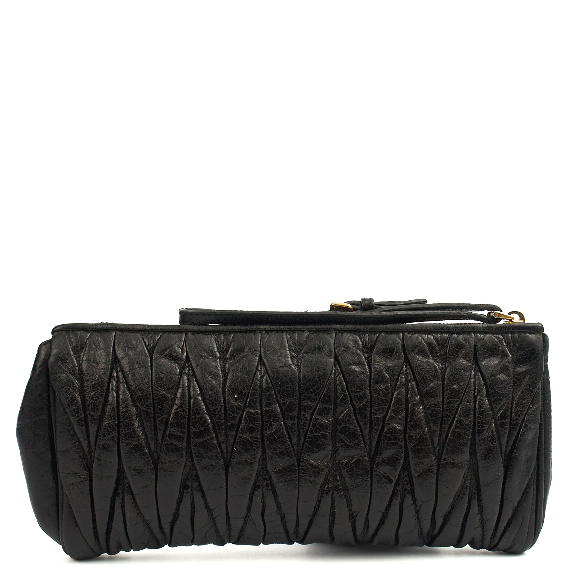 Picture of Miu Miu Clutch Matelasse Clutch in Black, Exotic Effect Leather
