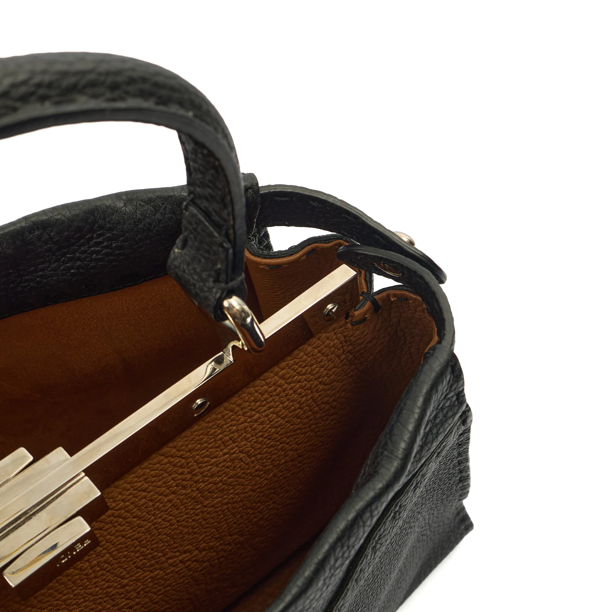 Picture of Fendi Tote Peekaboo - Medium in Black, Leather