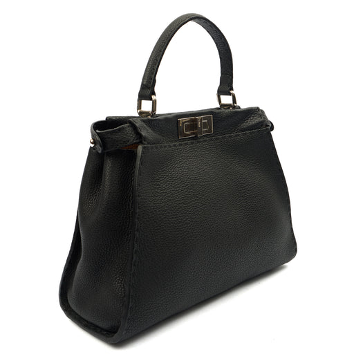 Picture of Fendi Tote Peekaboo - Medium in Black, Leather