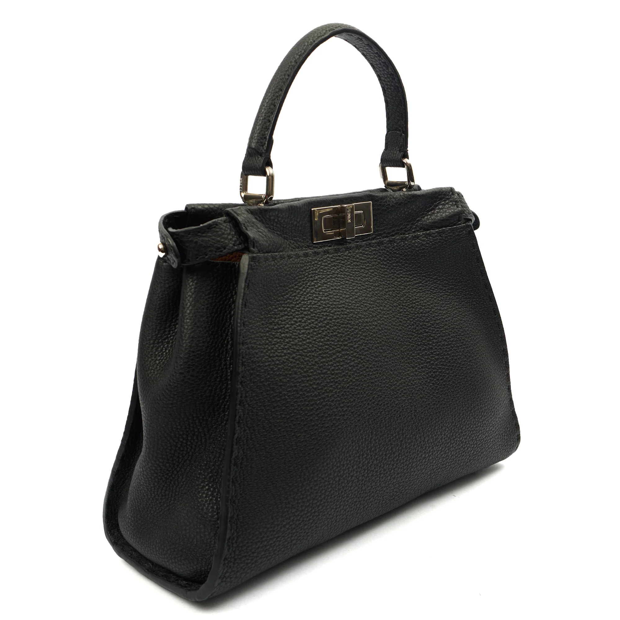 Picture of Fendi Tote Peekaboo - Medium in Black, Leather