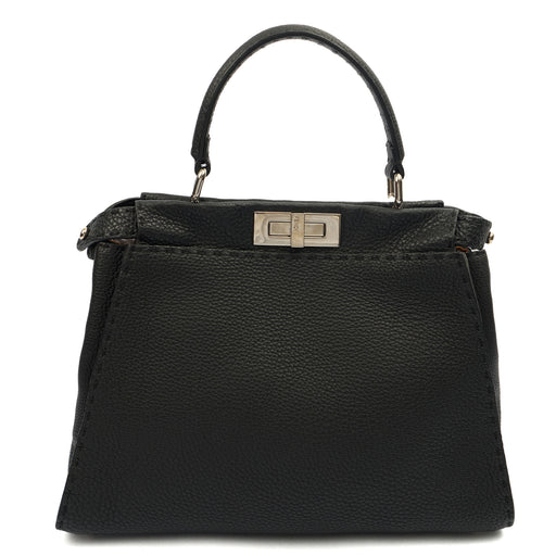 Picture of Fendi Tote Peekaboo - Medium in Black, Leather