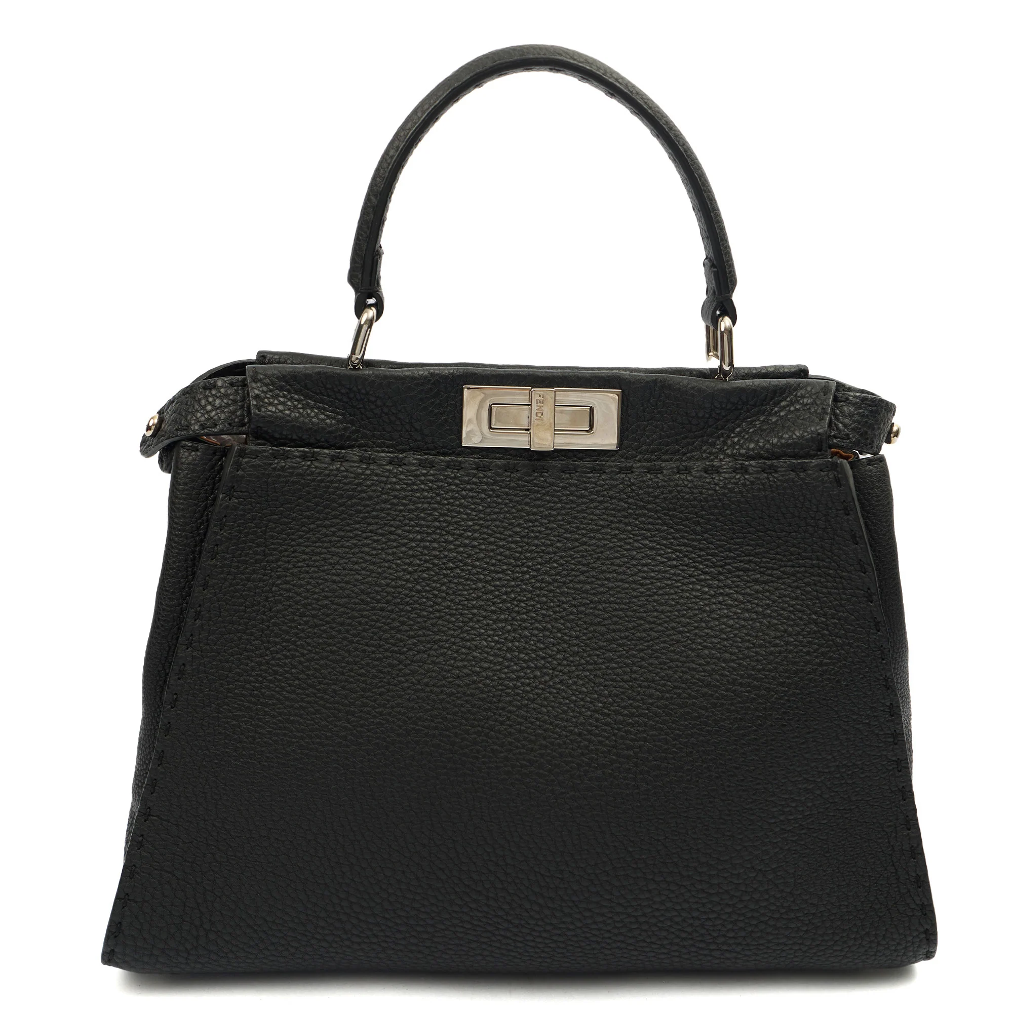 Picture of Fendi Tote Peekaboo - Medium in Black, Leather