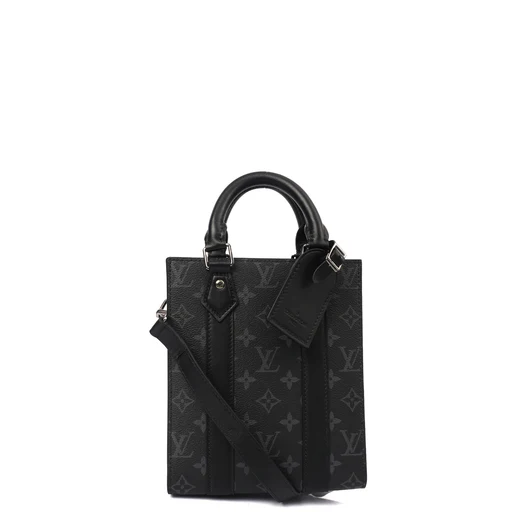 Picture of Louis Vuitton Tote Sac Plat in Monogram Eclipse, Canvas