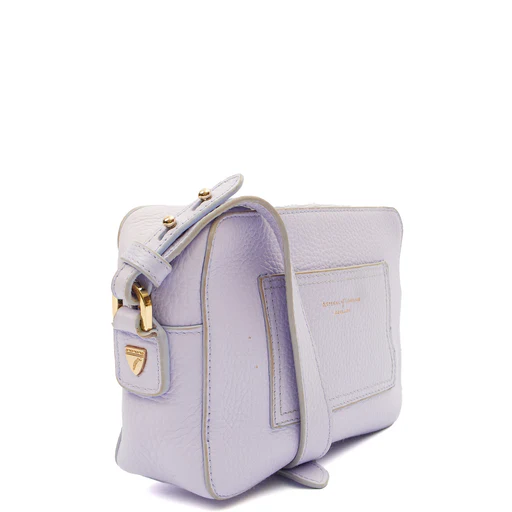 Picture of Aspinal of London Cross Body Camera Crossbody in Purple, Leather