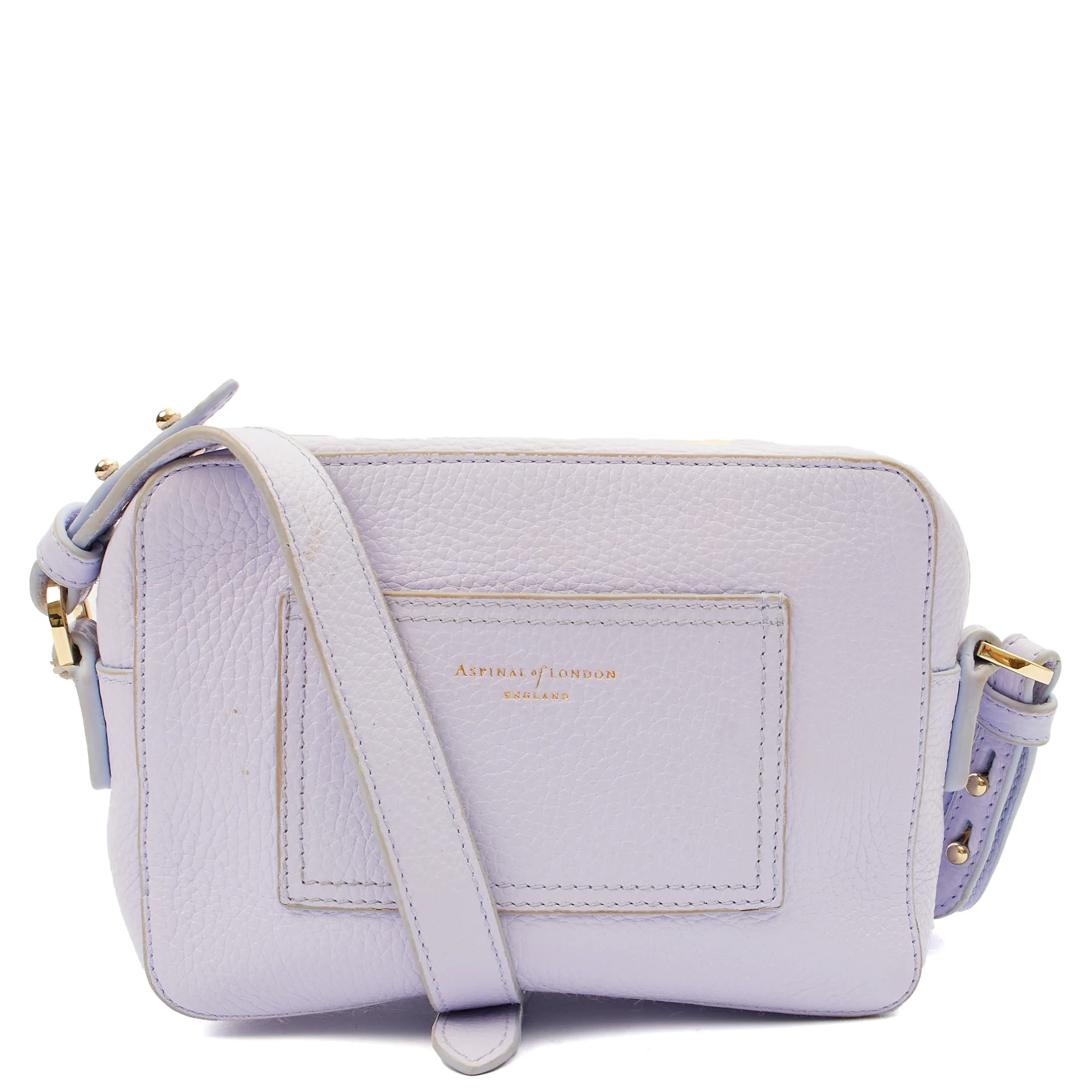 Picture of Aspinal of London Cross Body Camera Crossbody in Purple, Leather