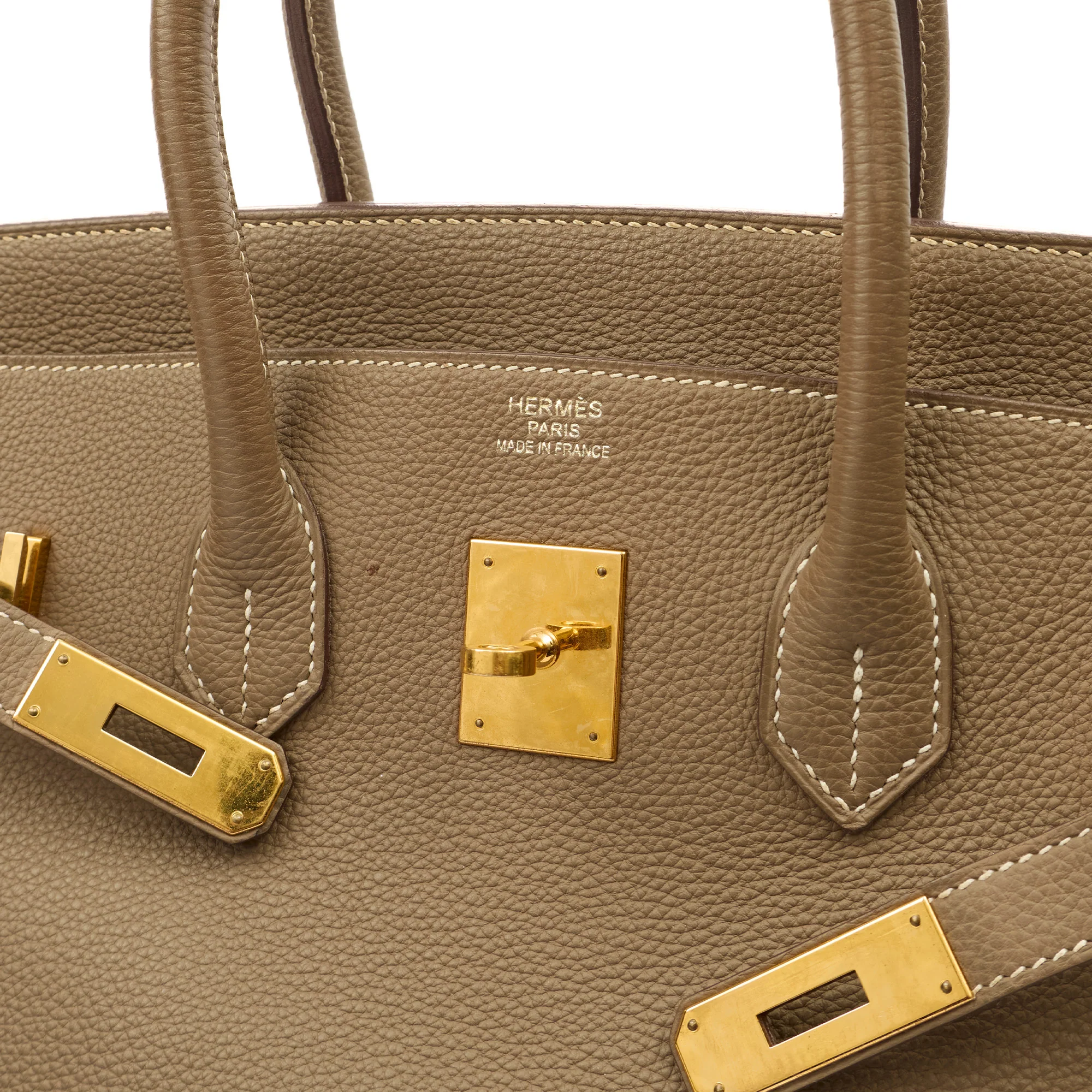 Picture of Hermes Tote Birkin 35 in Etoupe, Togo Leather