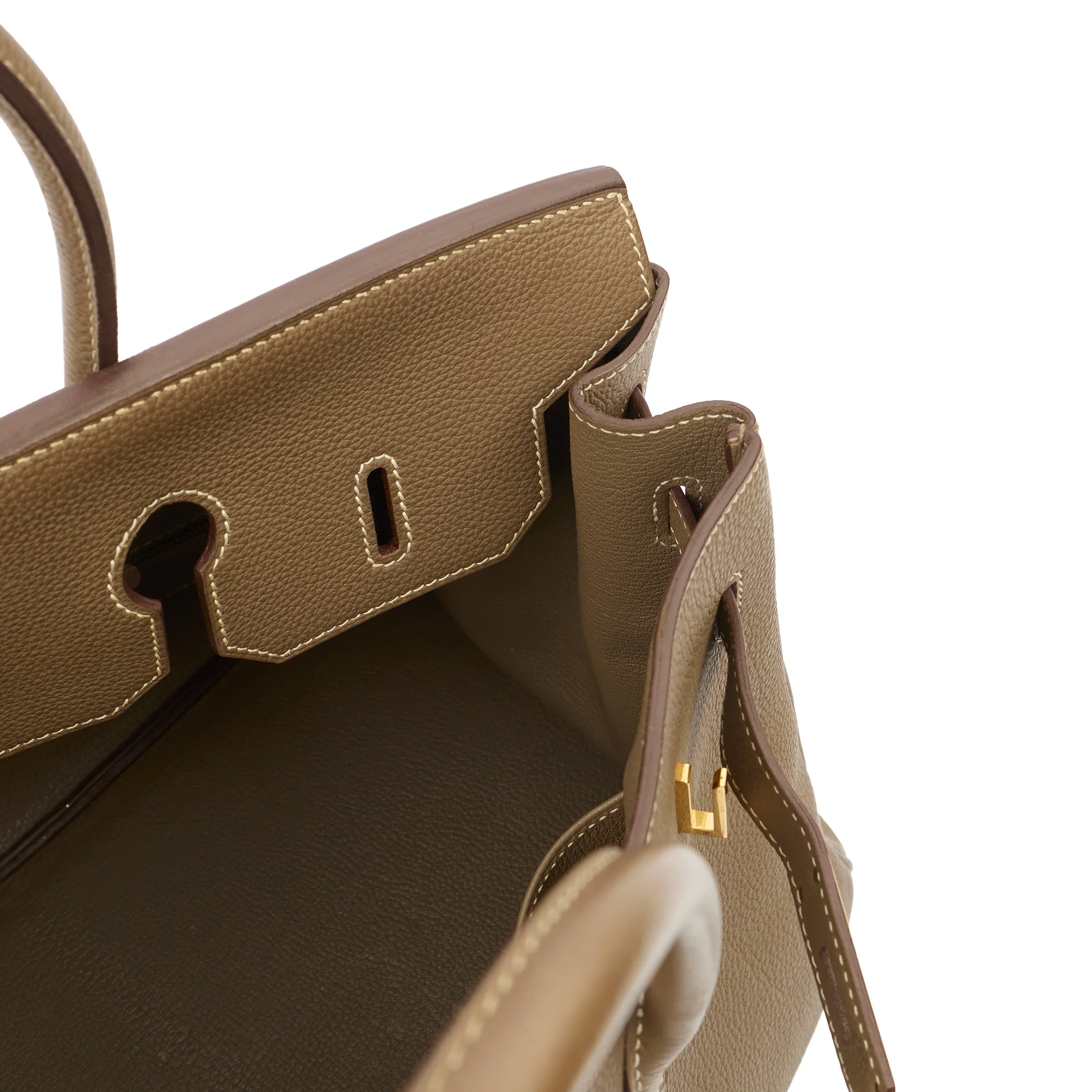 Picture of Hermes Tote Birkin 35 in Etoupe, Togo Leather